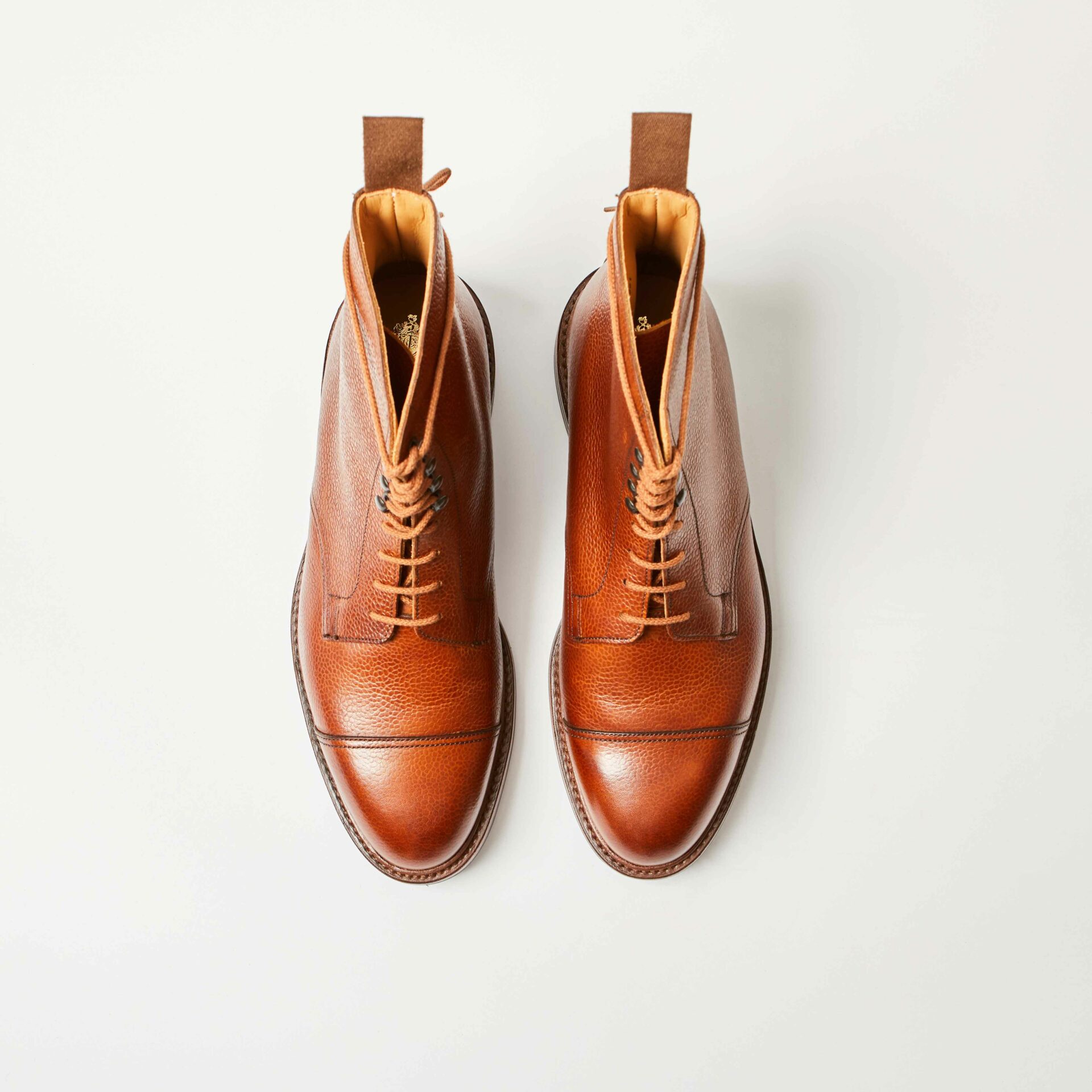 Coniston Tan Scotch Grain Derby Cap Boot