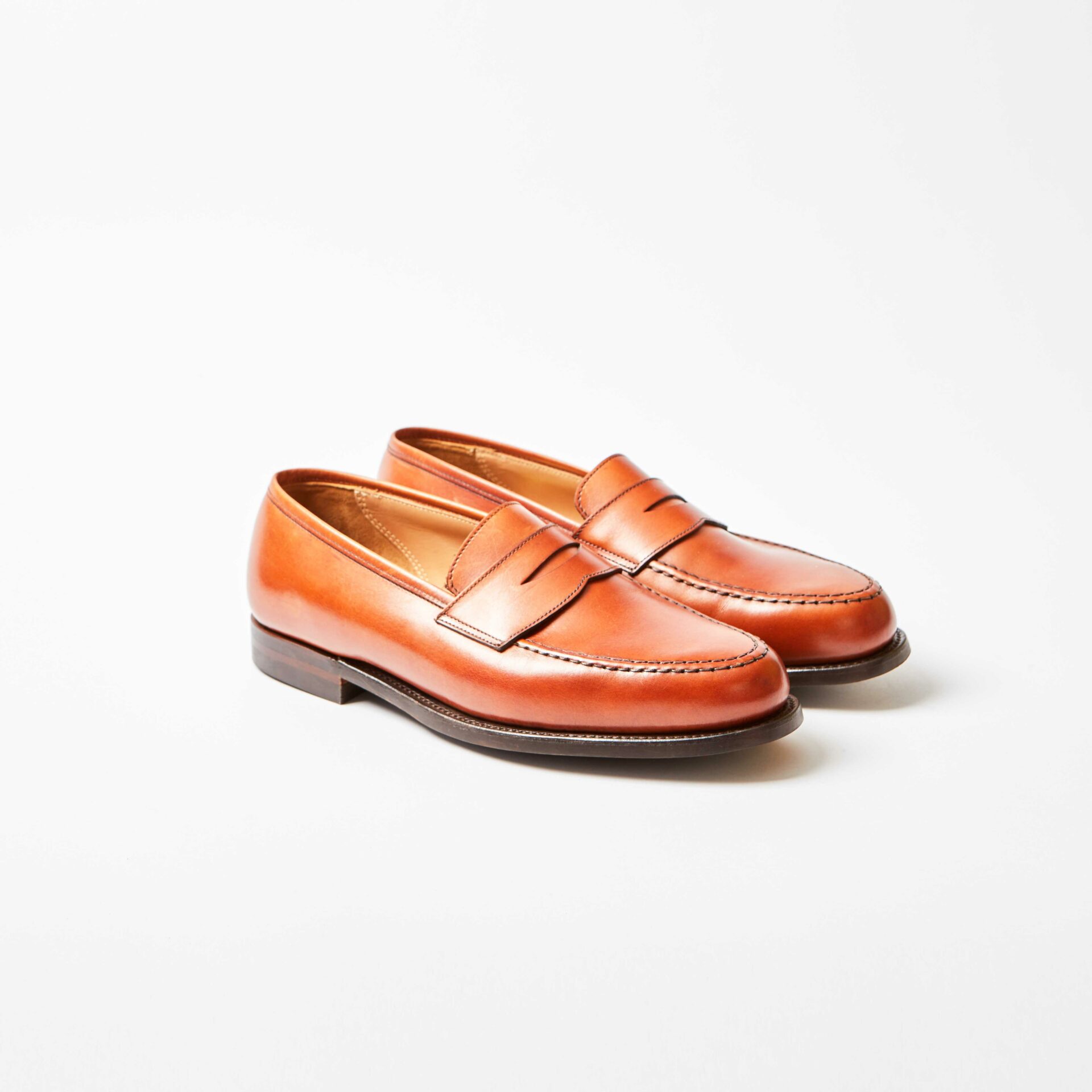 Boston Chestnut Burnished Calf Penny Loafer