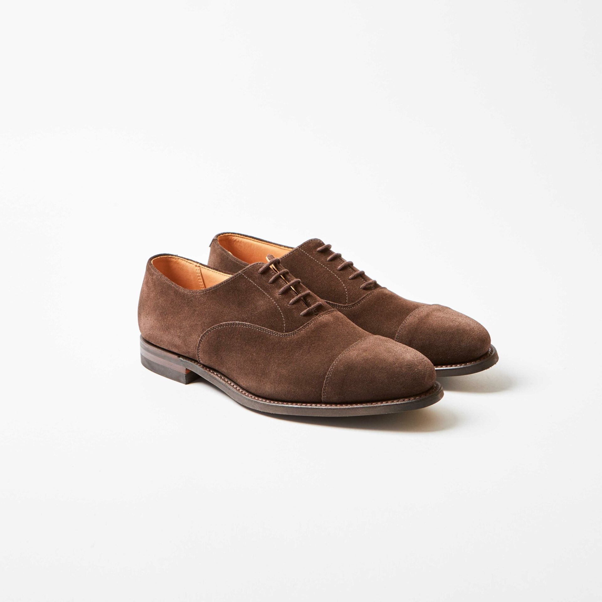 Connaught 2 Dark Oak Suede Oxford Toe Cap