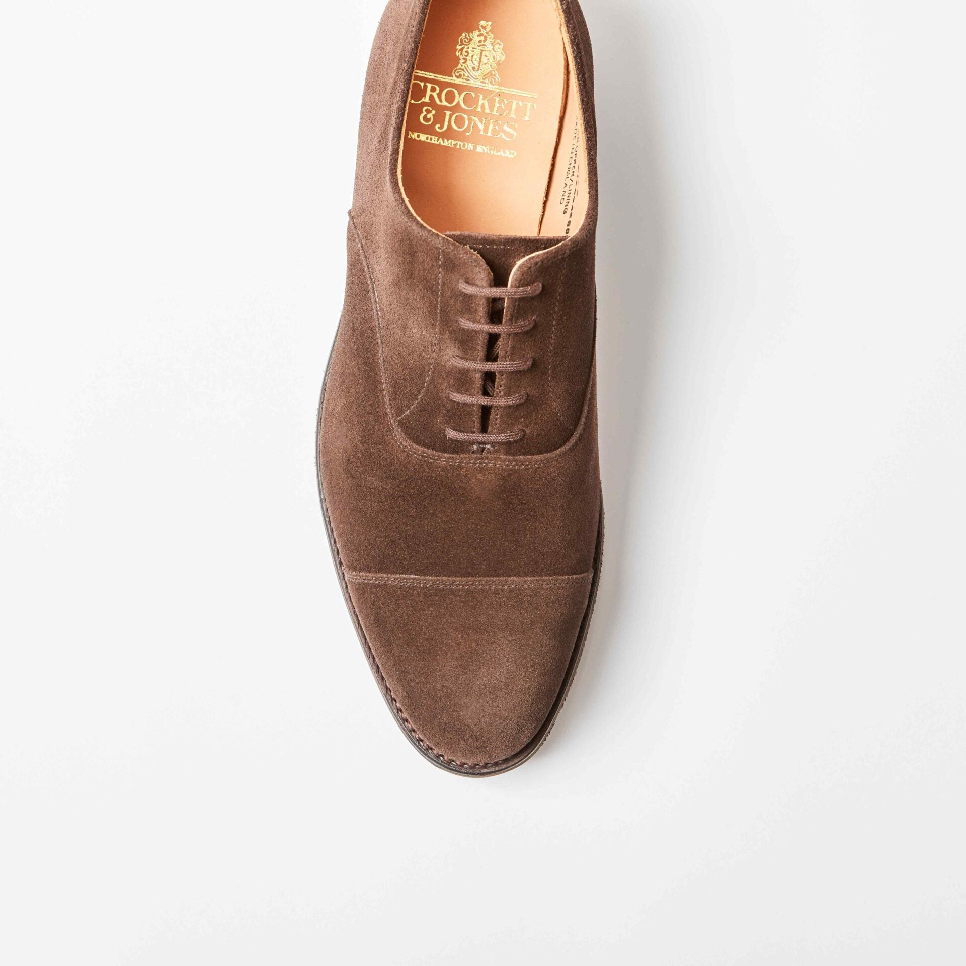 Connaught 2 Dark Oak Suede Oxford Toe Cap