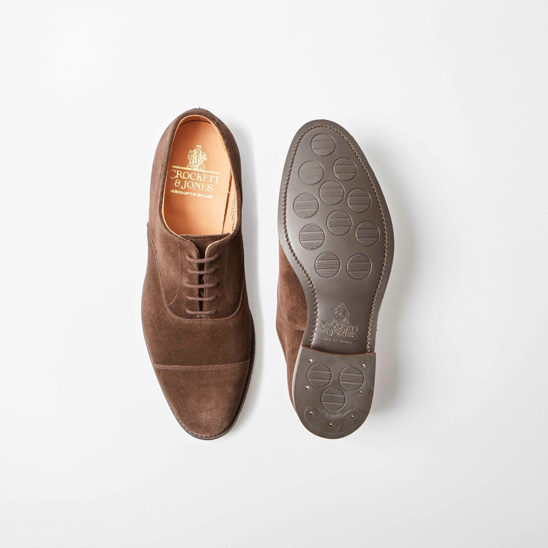 Connaught 2 Dark Oak Suede Oxford Toe Cap