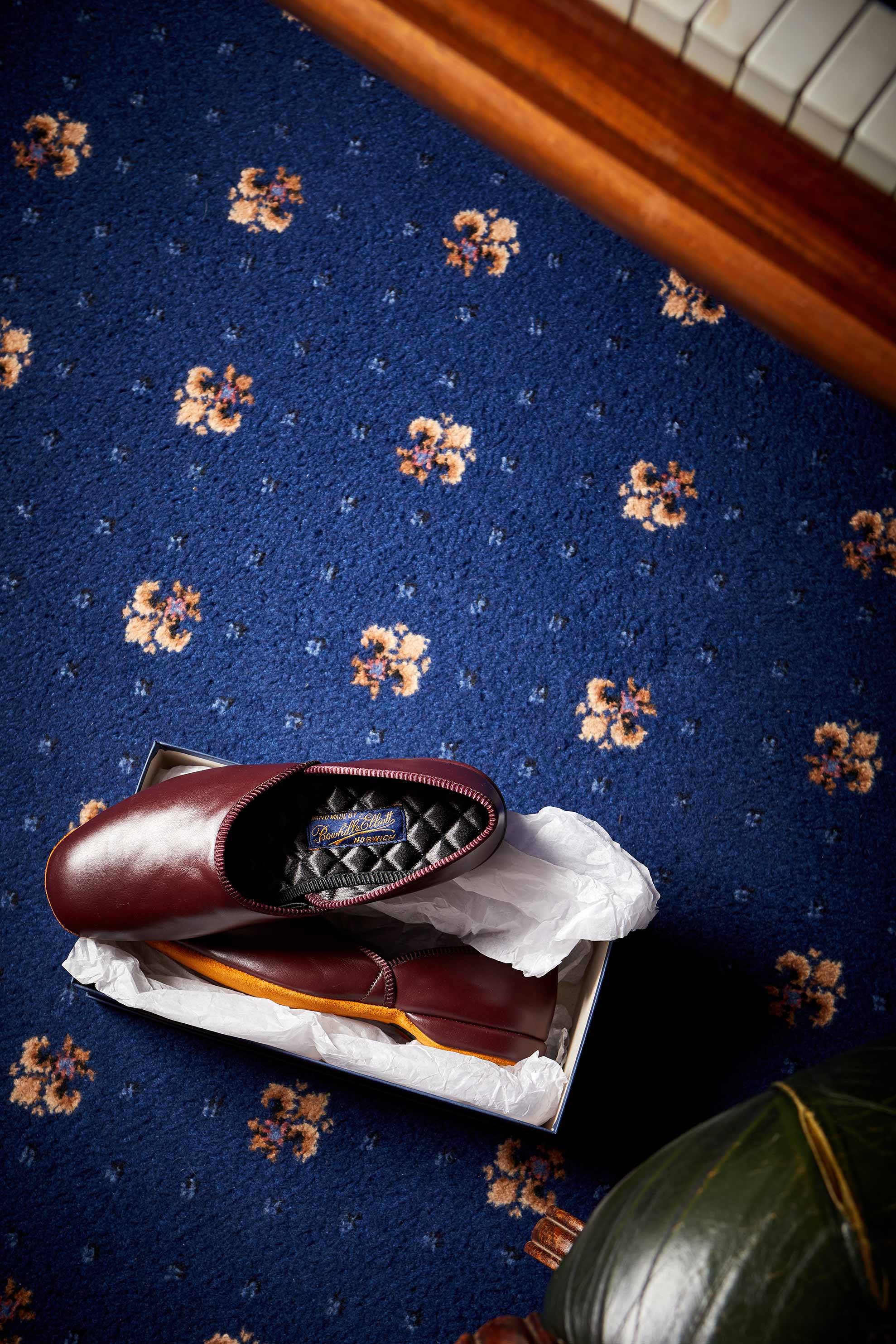 Wine Leather Grecian Slippers