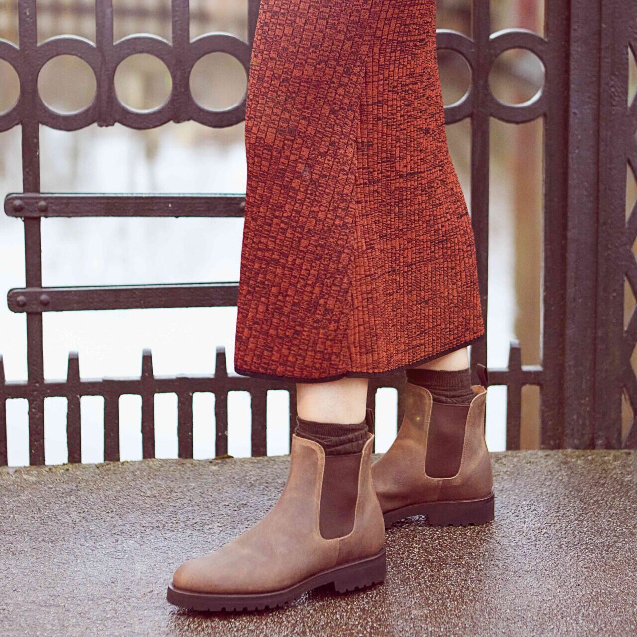 Bonnie 2 Natural Rough Out Suede Chelsea Boot