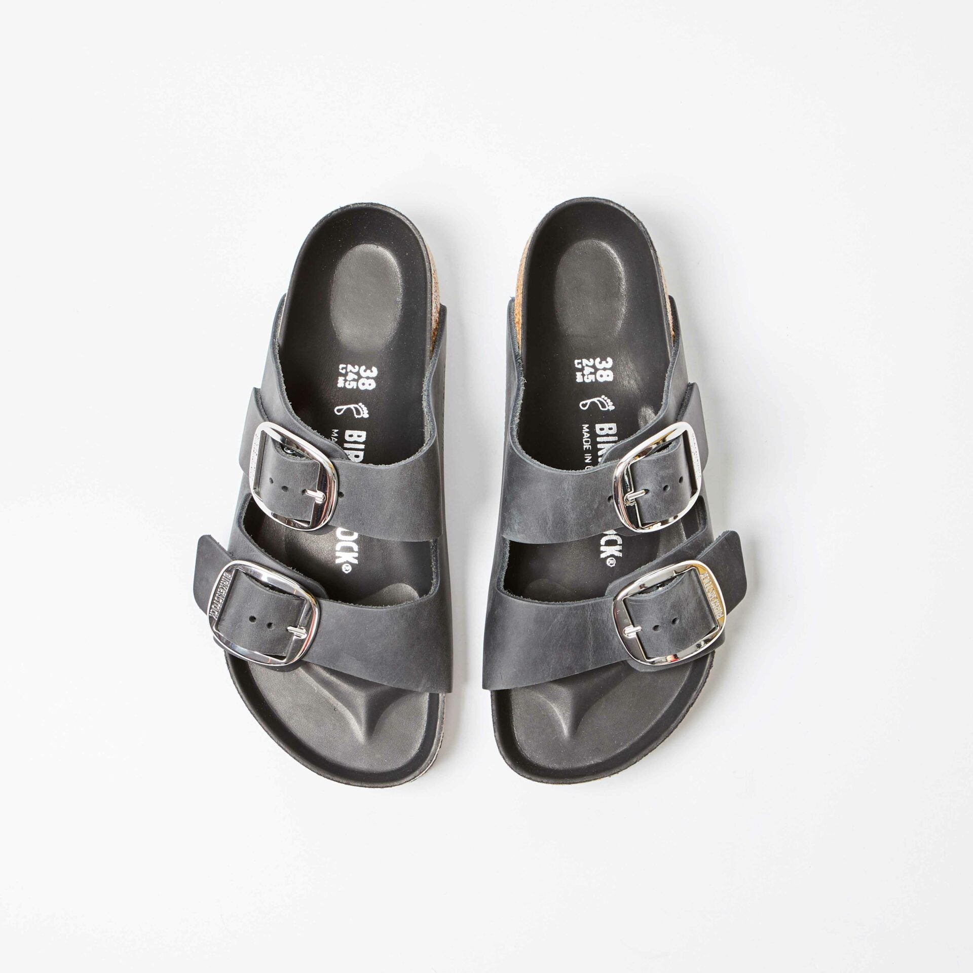 Arizona Big Buckle Natural Leather Oiled Black