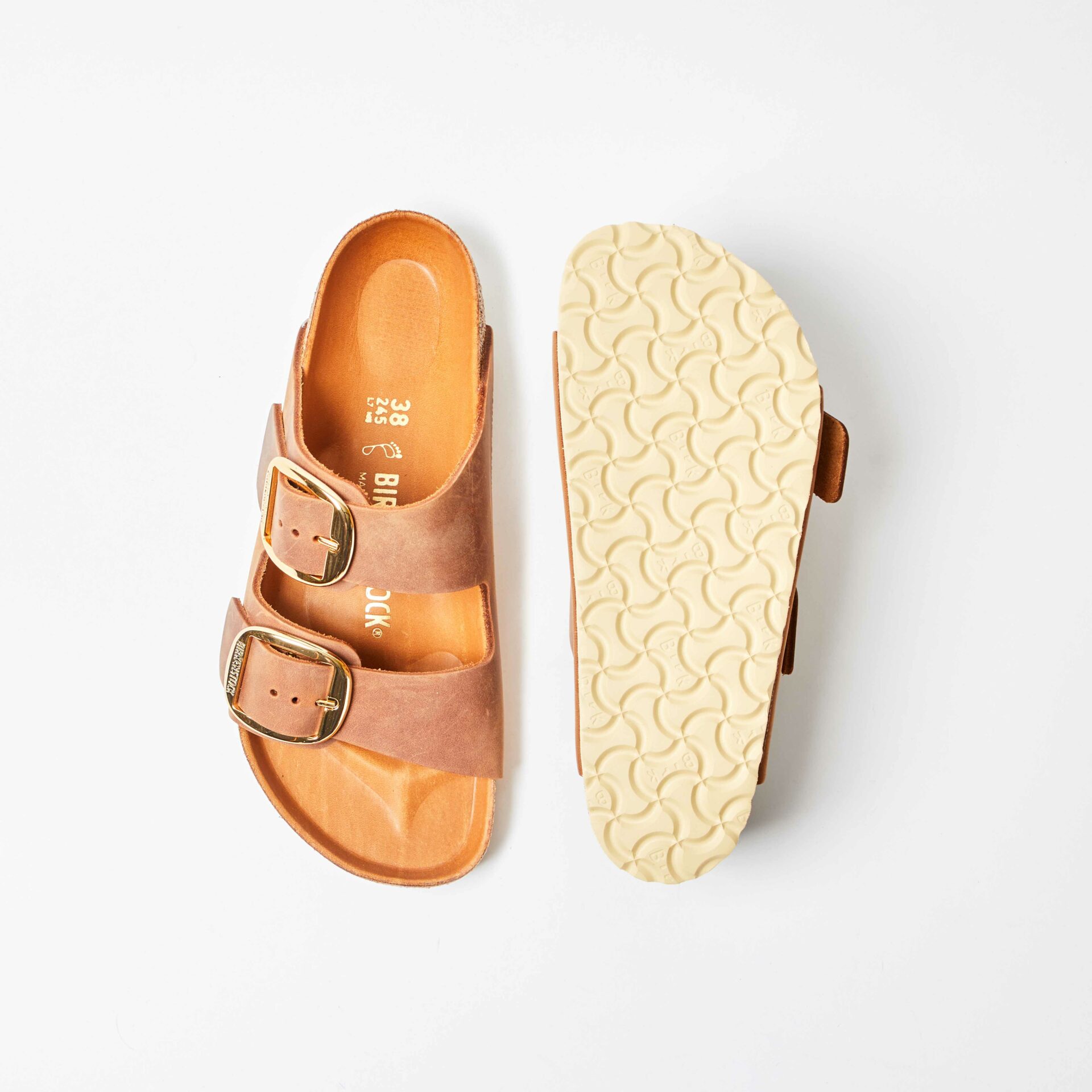 Arizona Big Buckle Natural Leather Oiled Cognac