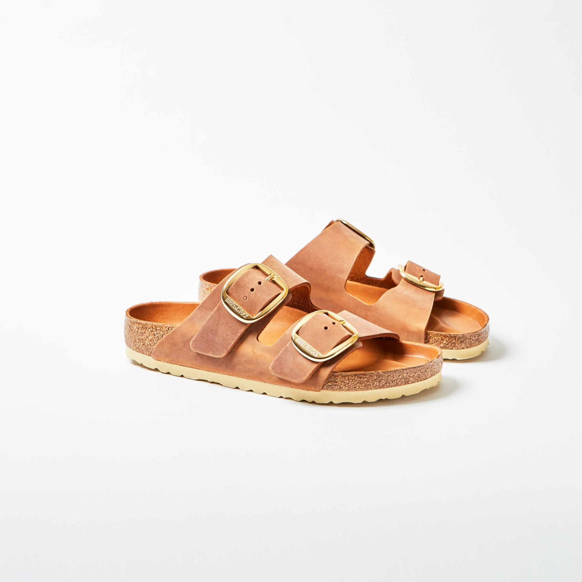Arizona Big Buckle Natural Leather Oiled Cognac | Bowhill and Elliott