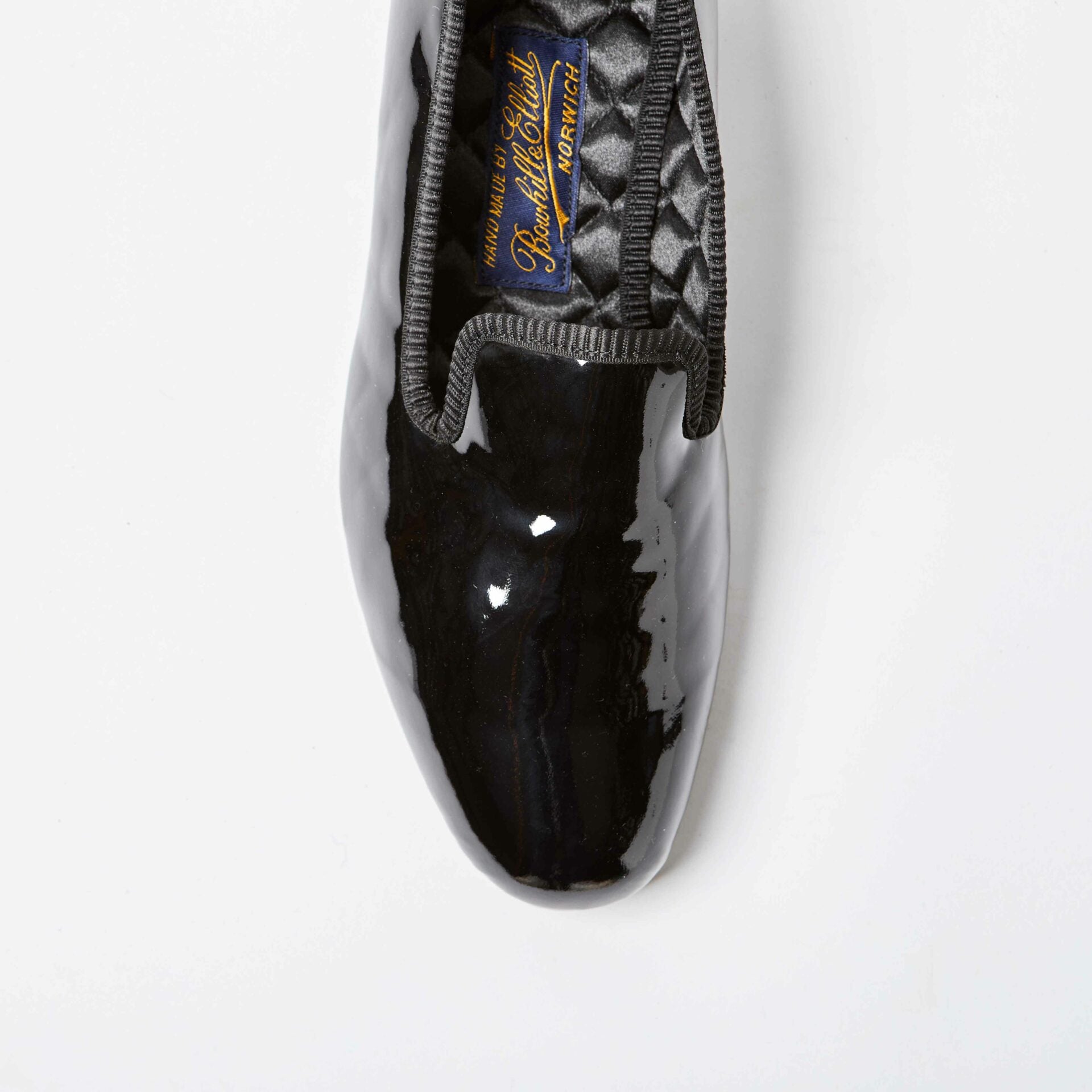 Black Patent Plain Albert Slippers