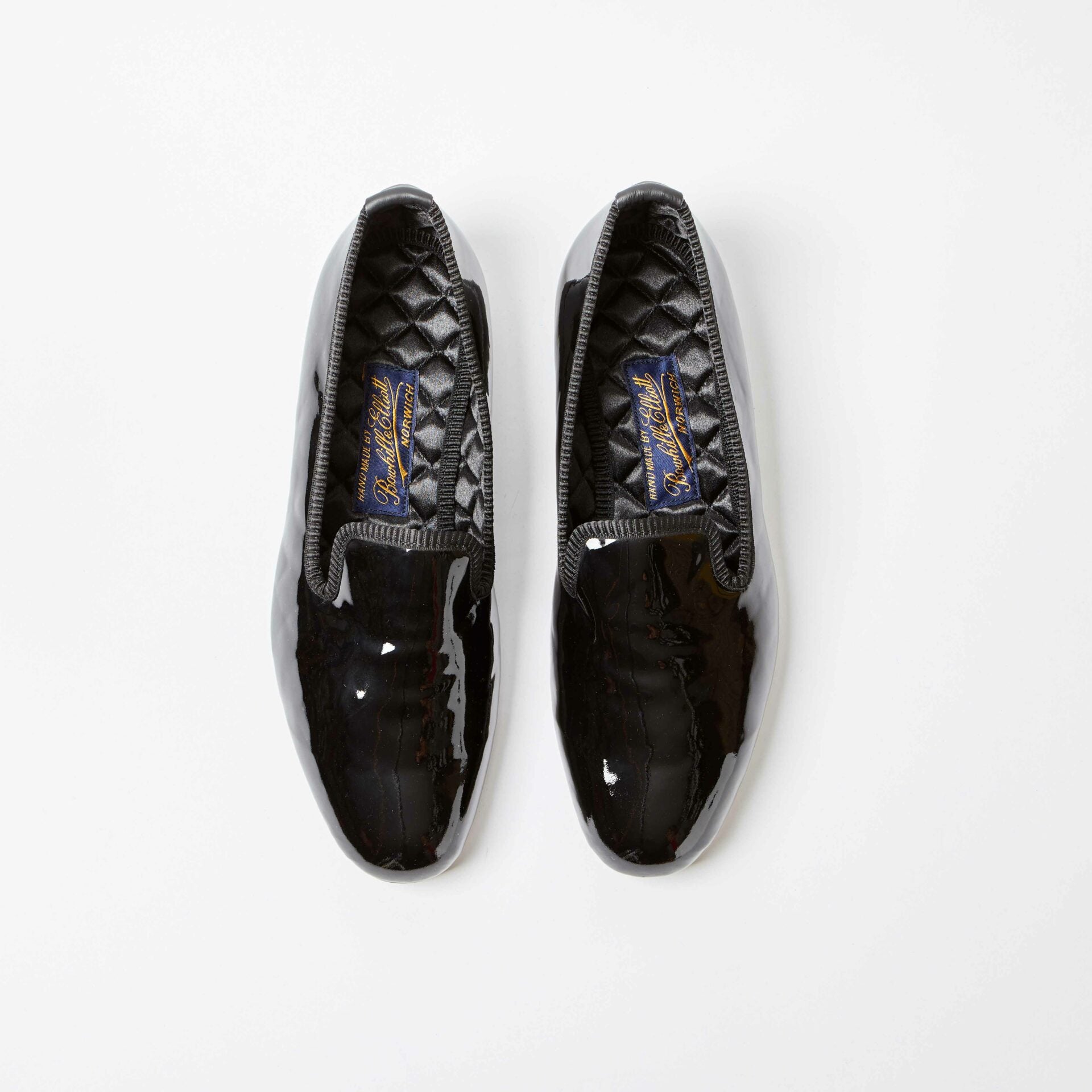 Black Patent Plain Albert Slippers