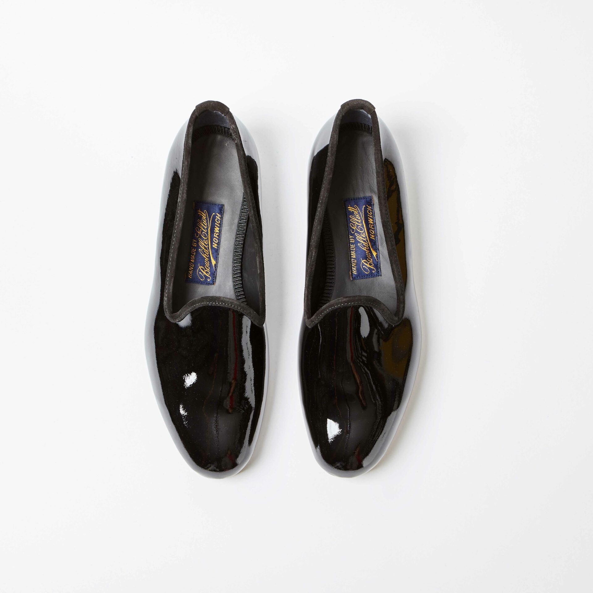 Black Patent Plain Venetian Slippers