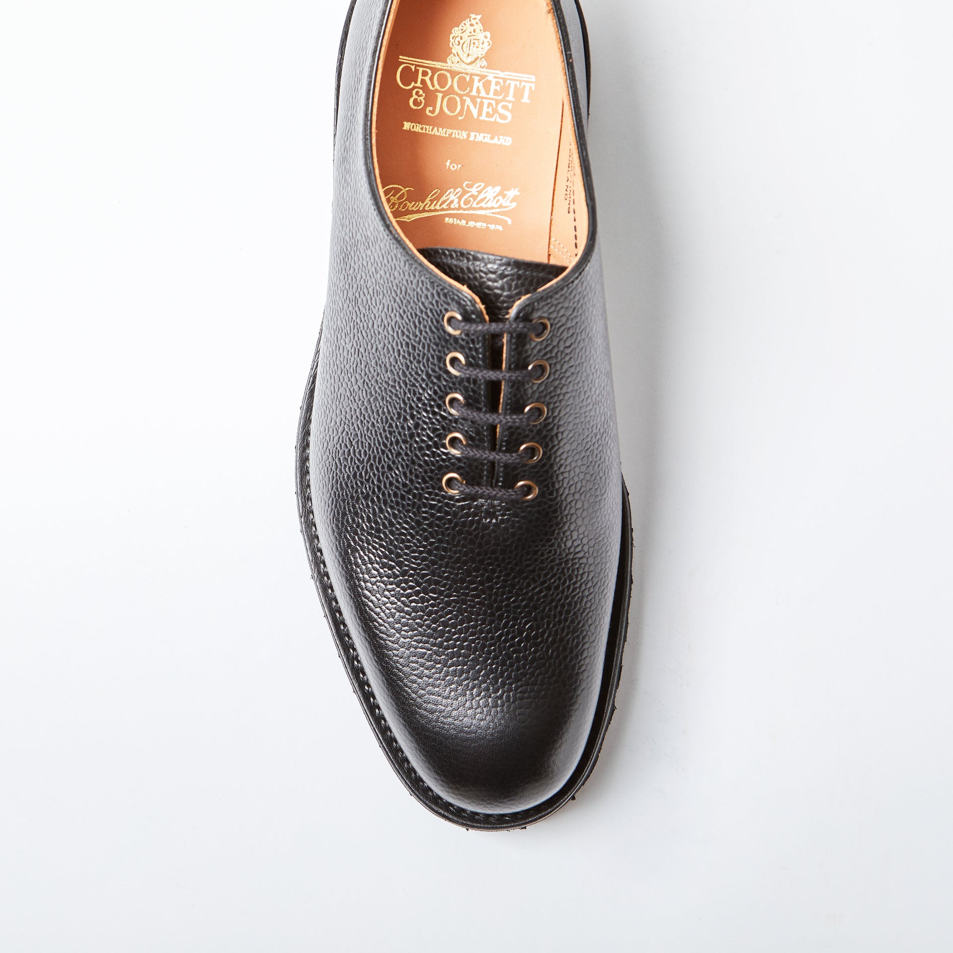 Crockett & Jones for Bowhill & Elliott - Wensum Black Scotch Grain