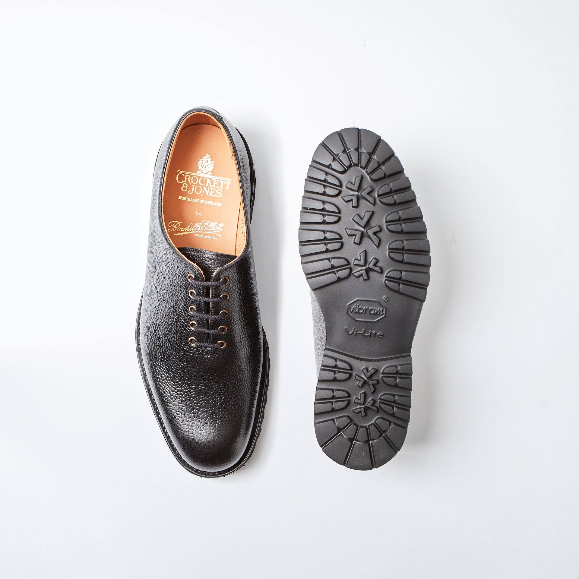 Crockett & Jones for Bowhill & Elliott - Wensum Black Scotch Grain