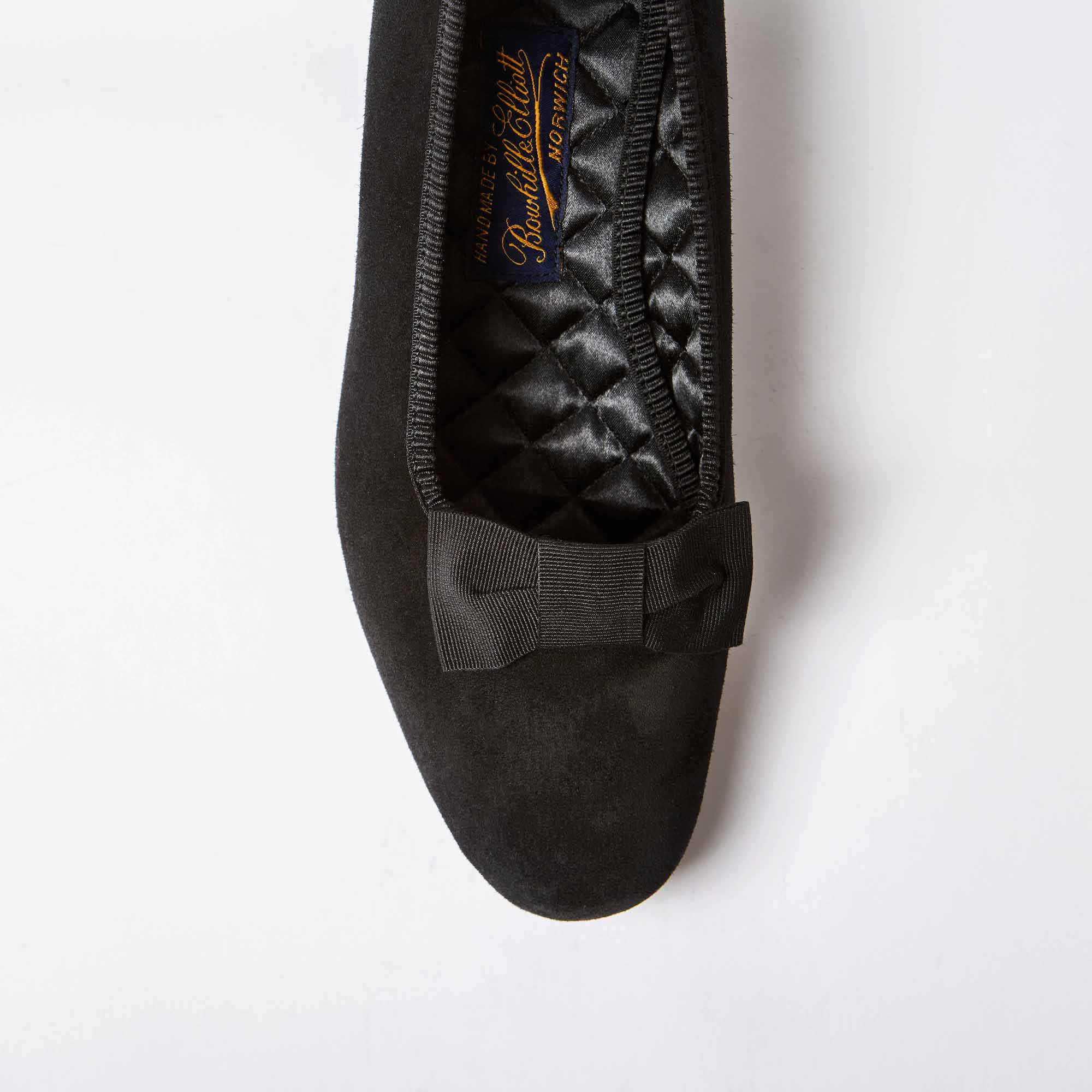 Black Suede Opera Pumps