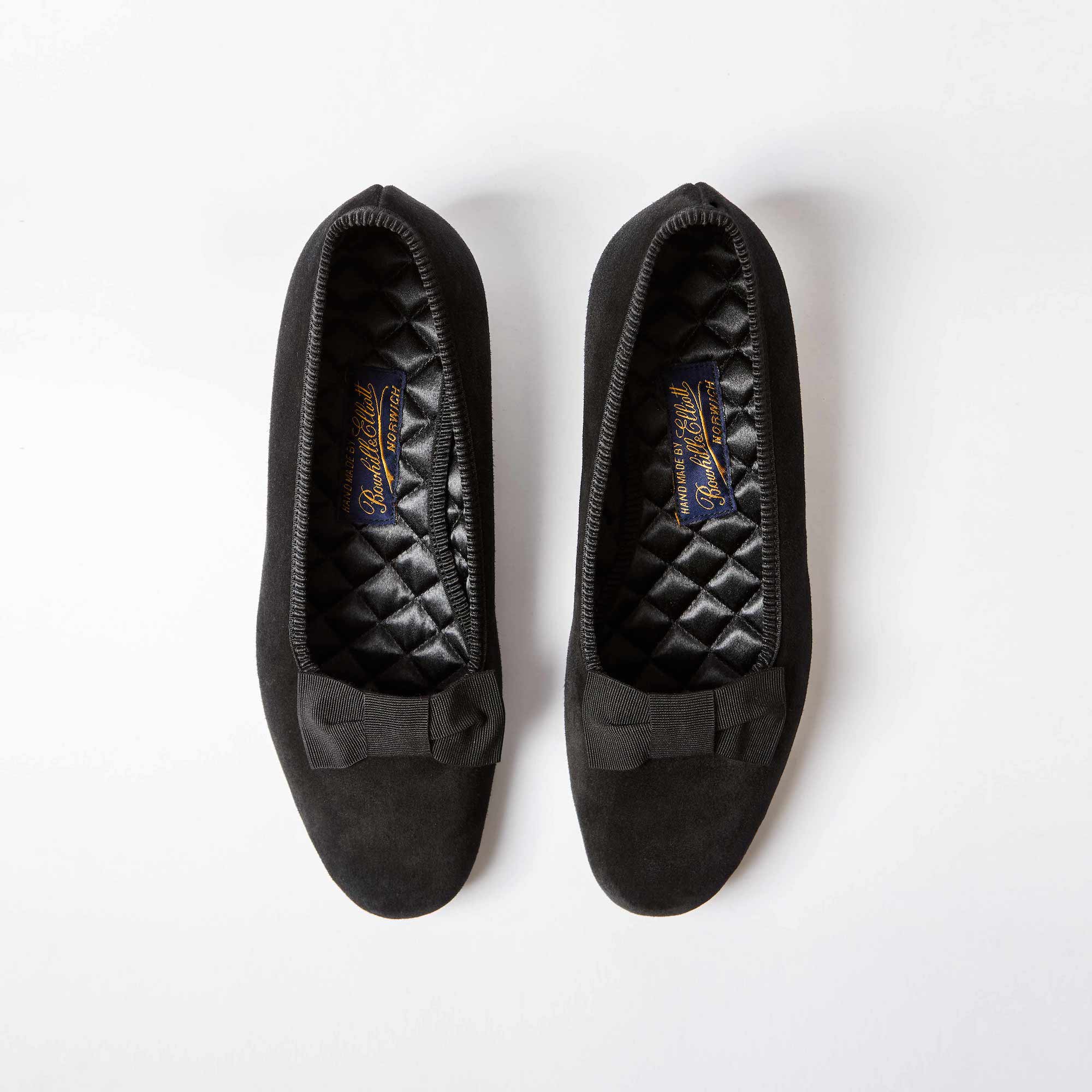 Black Suede Opera Pumps