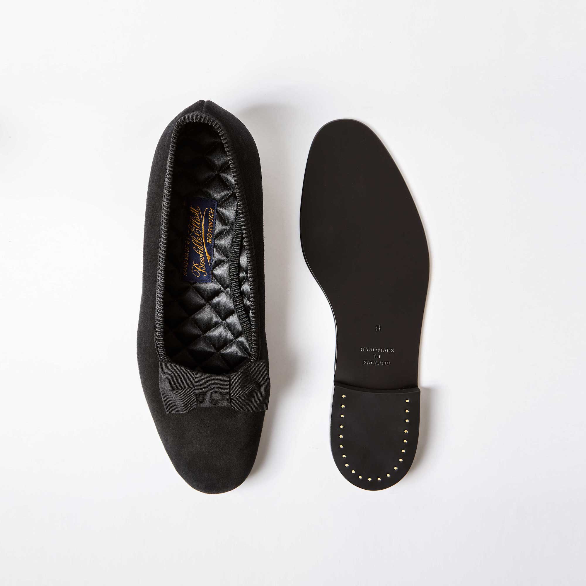 Black Suede Opera Pumps