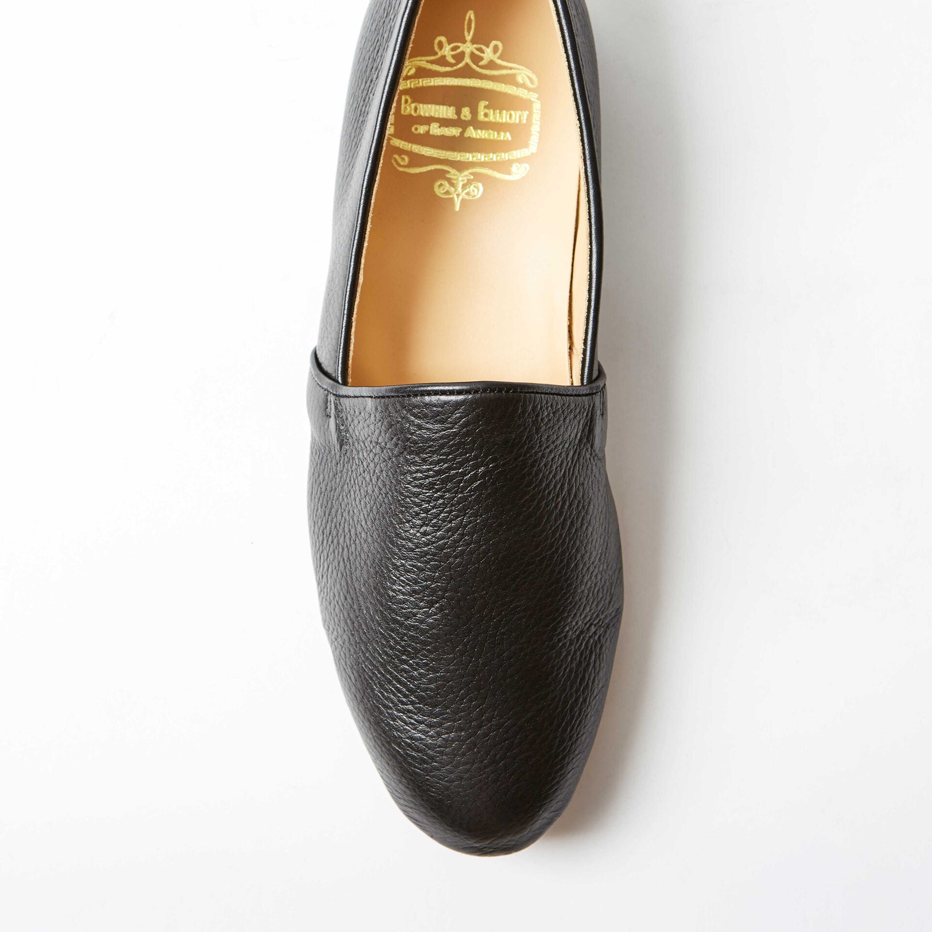Black Deerskin Monk Slippers