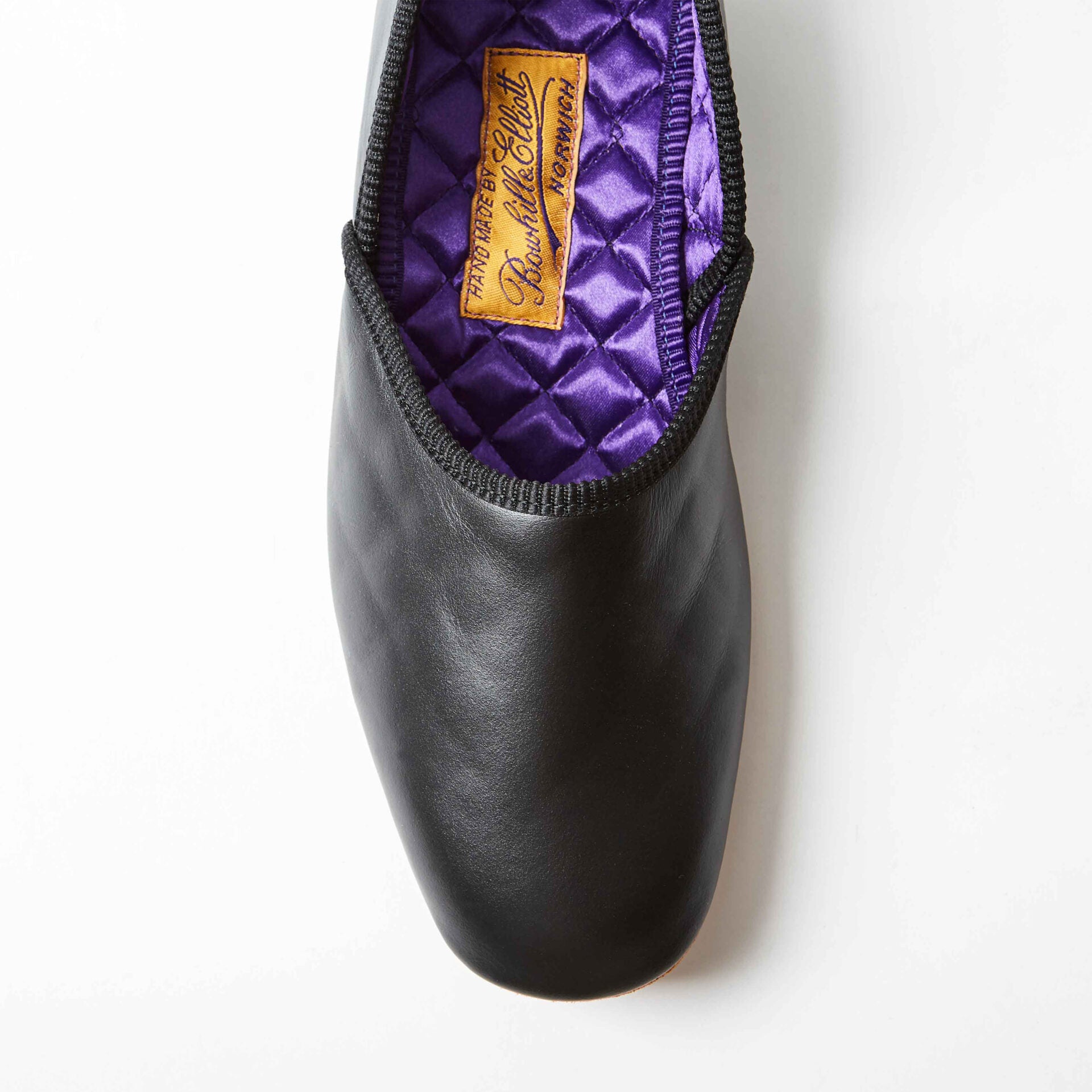 Black Leather Grecian Slippers