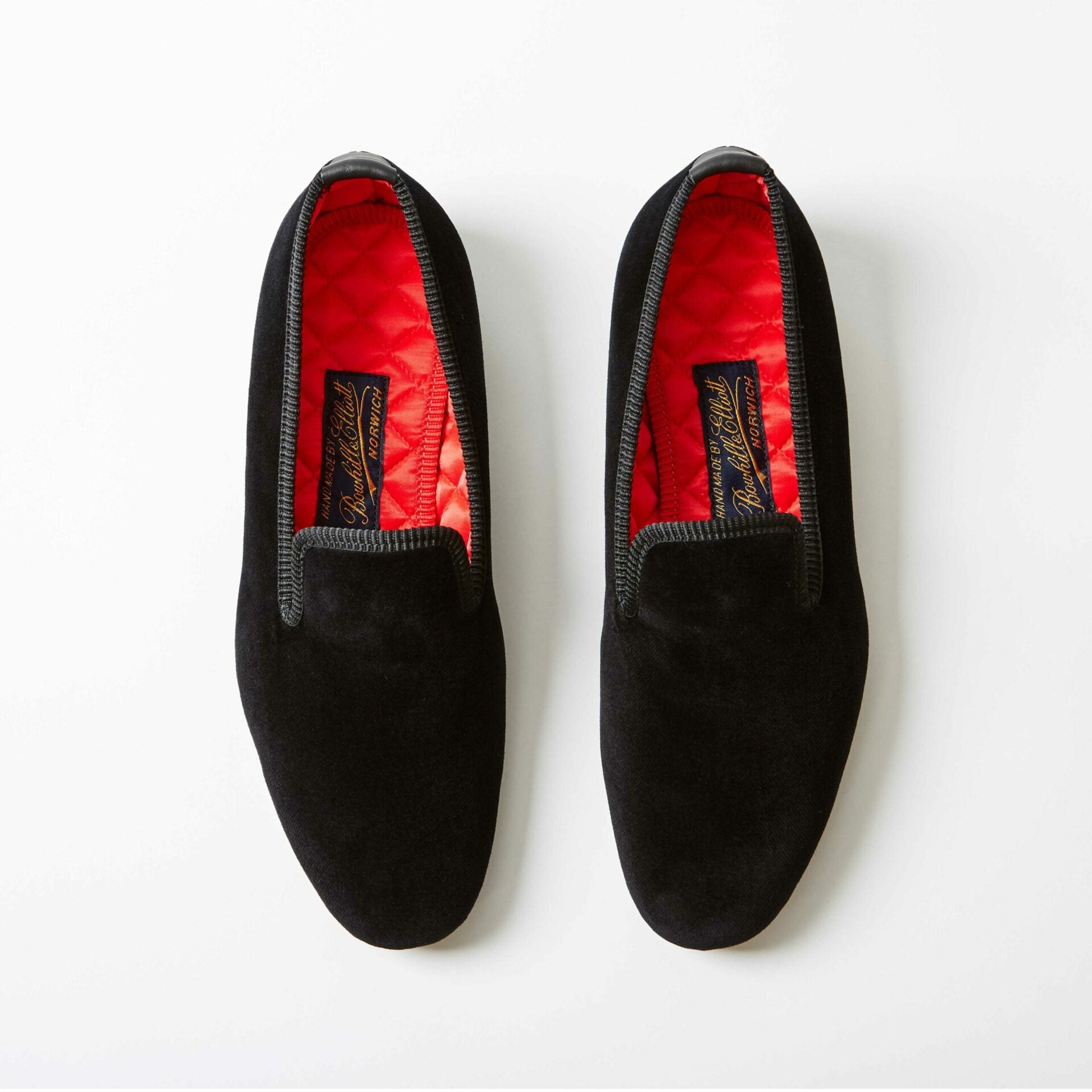 Black Velvet Plain Albert Slippers