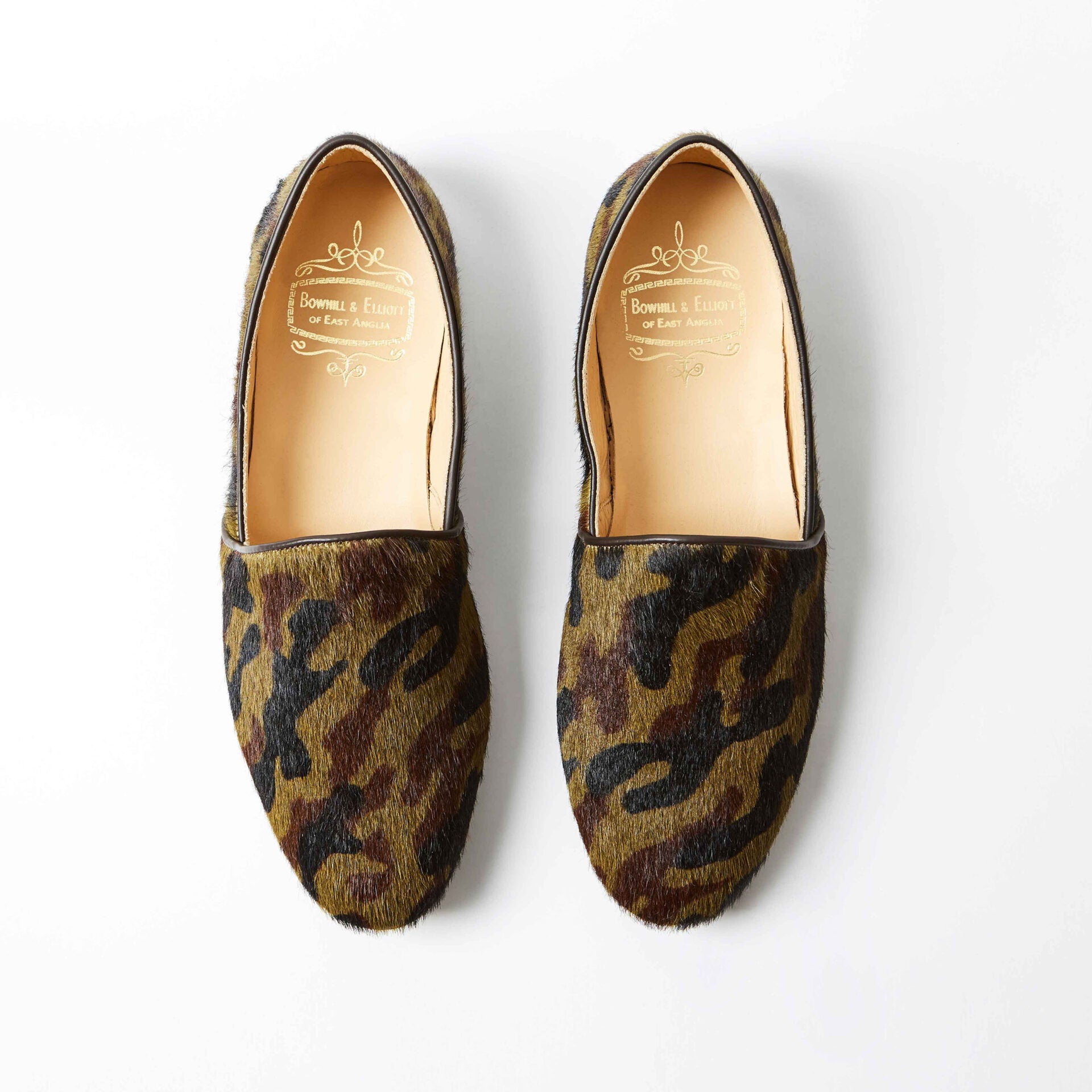Camouflage Cow Hair Monk Slippers