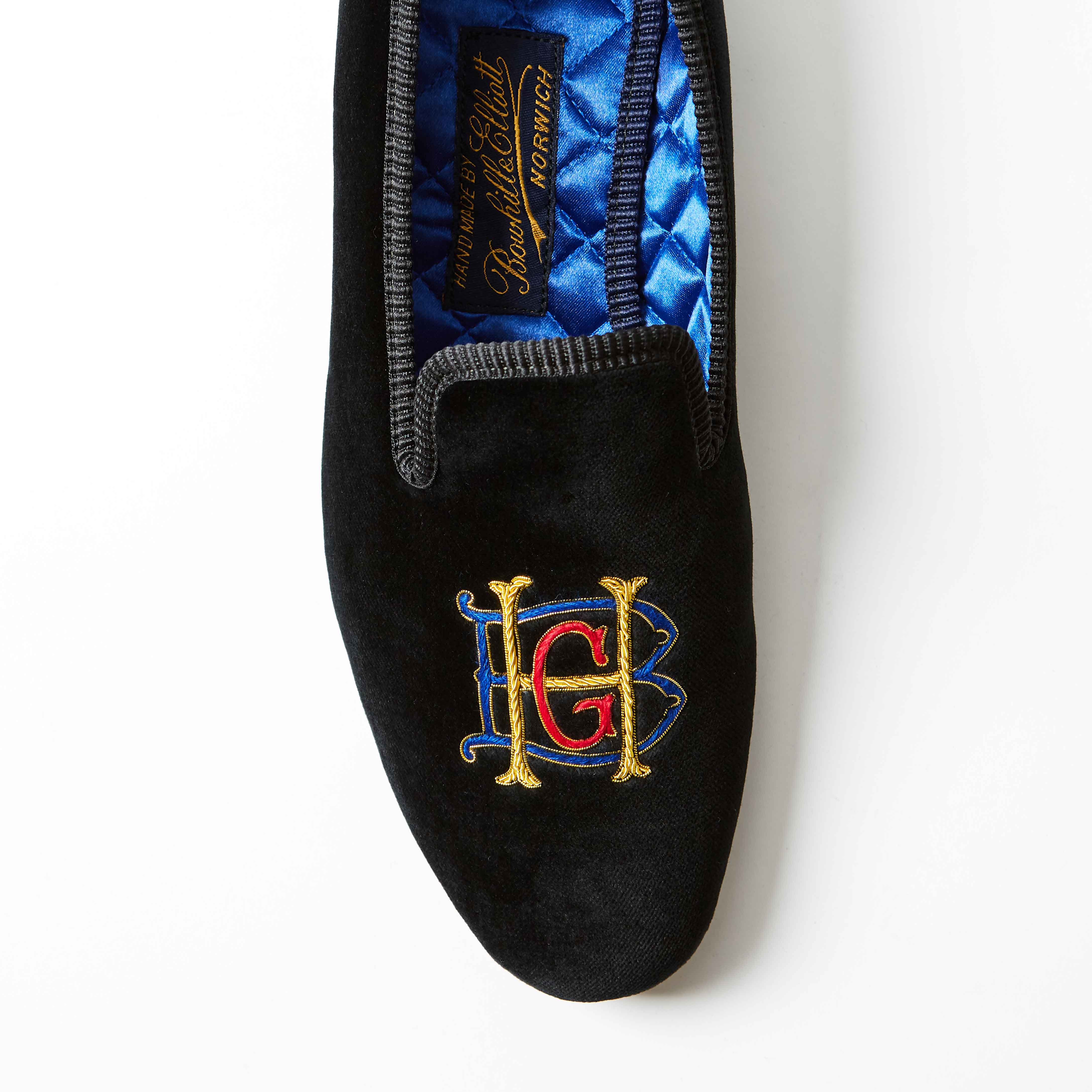 Men's Monogrammed Embroidered Slippers