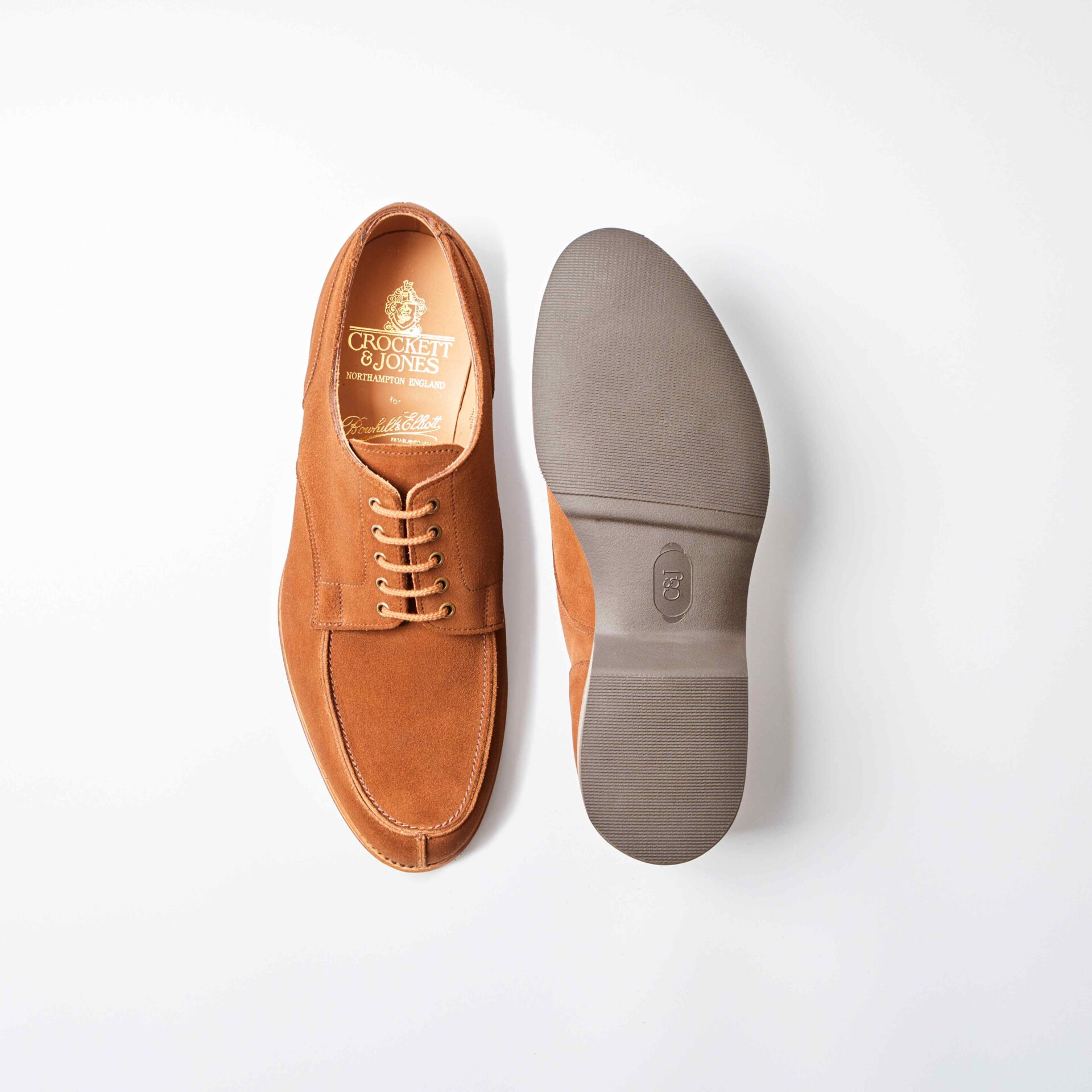 Crockett & Jones For Bowhill & Elliott - Wexford Tobacco Suede