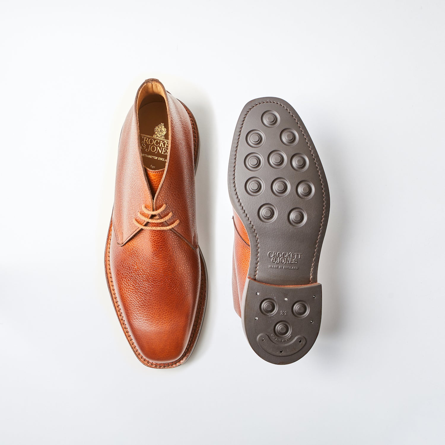 Crockett & Jones for Bowhill & Elliott - Molton Tan Scotch Grain Chukka Boot