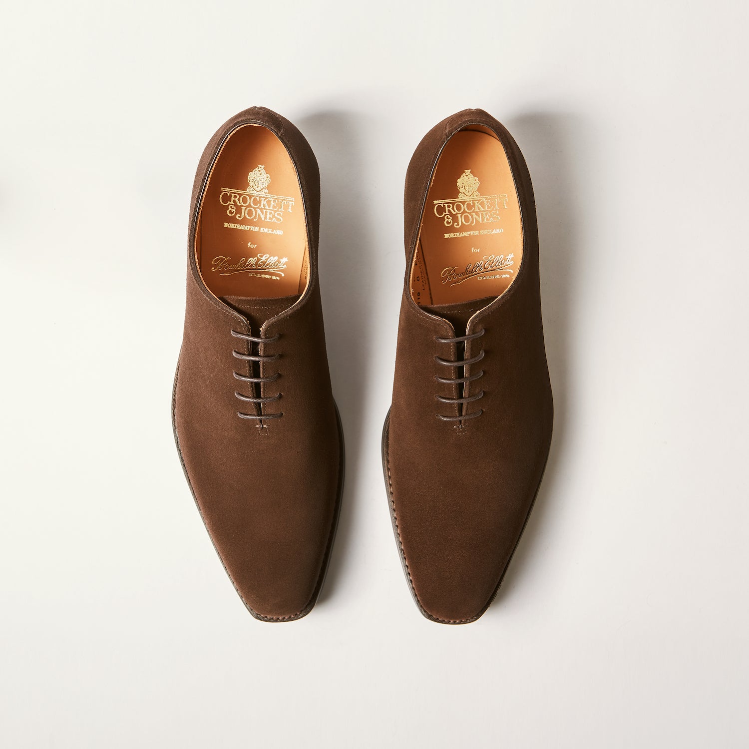 Crockett & Jones for Bowhill & Elliott - Alex Dark Brown Suede