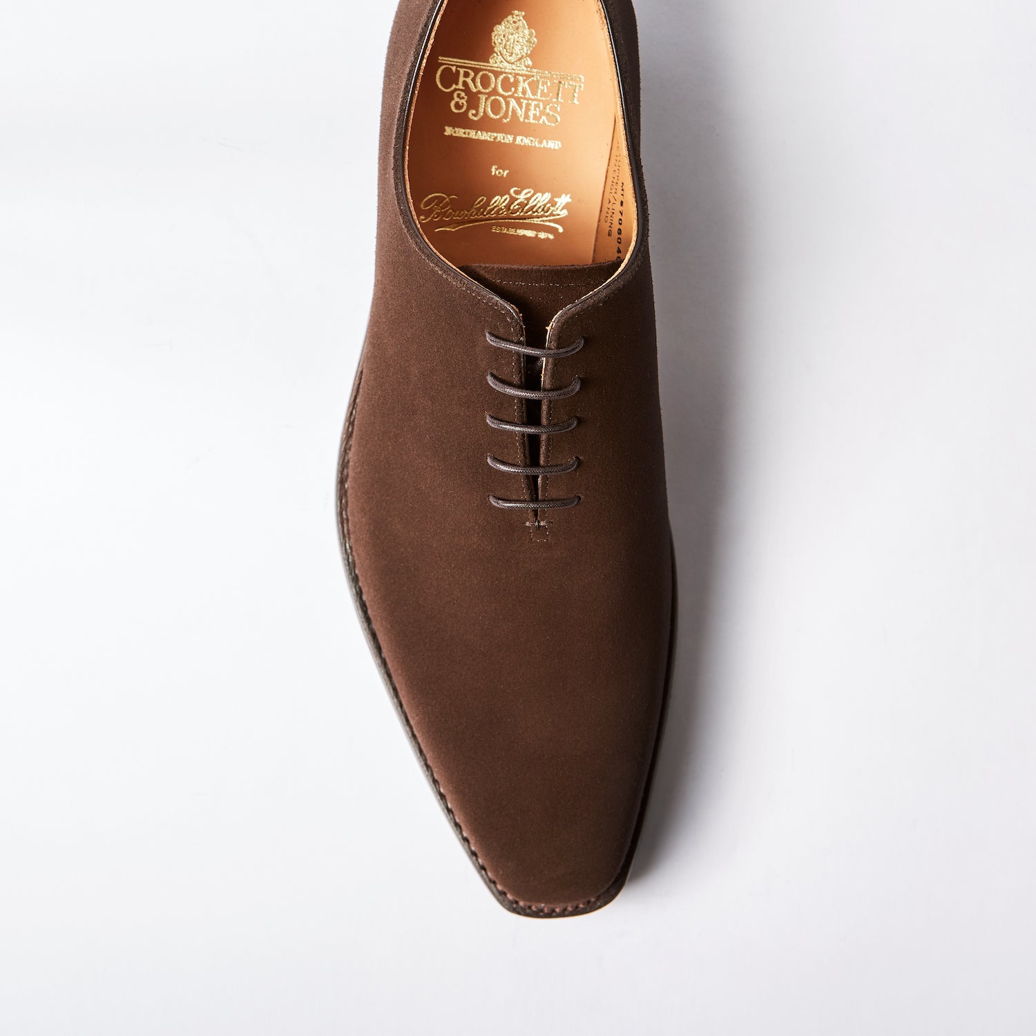 Crockett & Jones for Bowhill & Elliott - Alex Dark Brown Suede