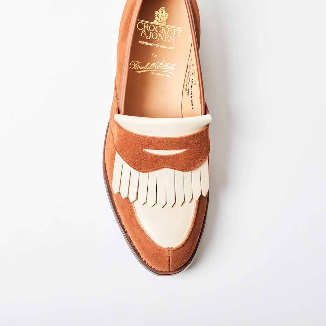 Crockett & Jones for Bowhill & Elliott - Sonning Polo Suede/Ivory Leather