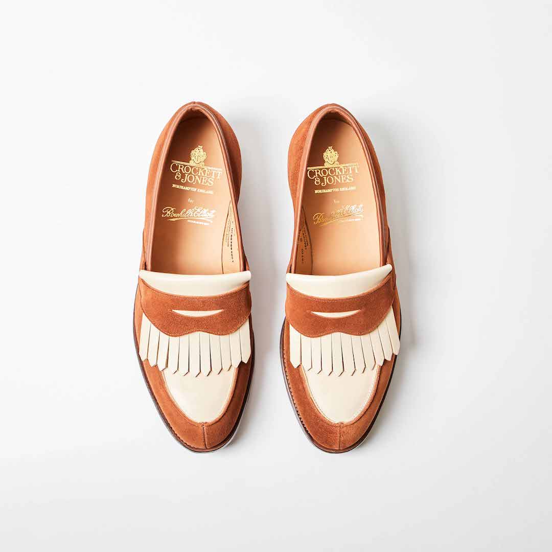 Crockett & Jones for Bowhill & Elliott - Sonning Polo Suede/Ivory Leather