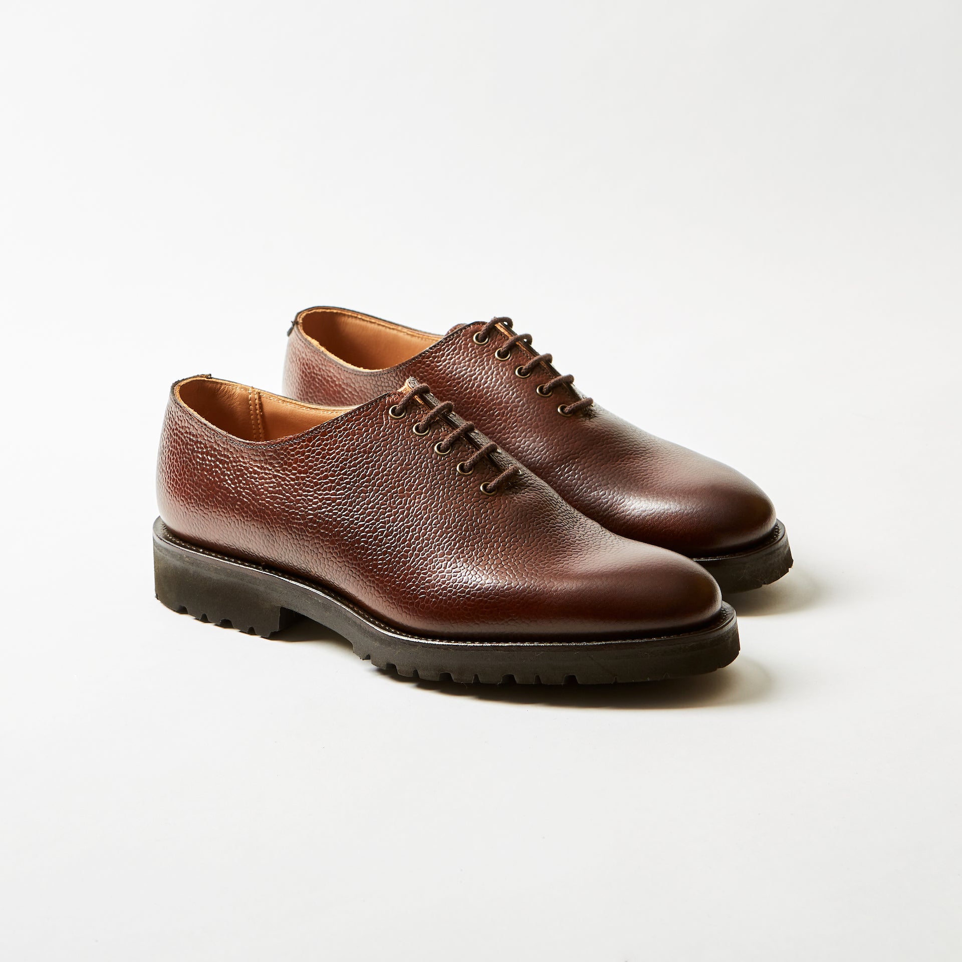Crockett & Jones for Bowhill & Elliott - Wensum Dark Brown Scotch Grain