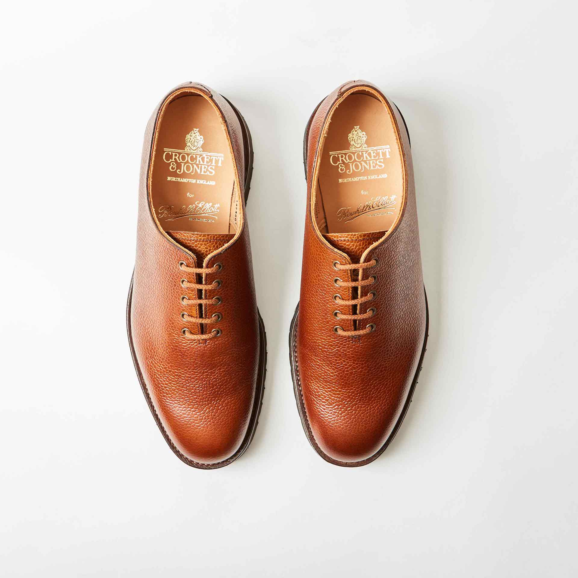 Crockett & Jones for Bowhill & Elliott - Wensum Tan Scotch Grain