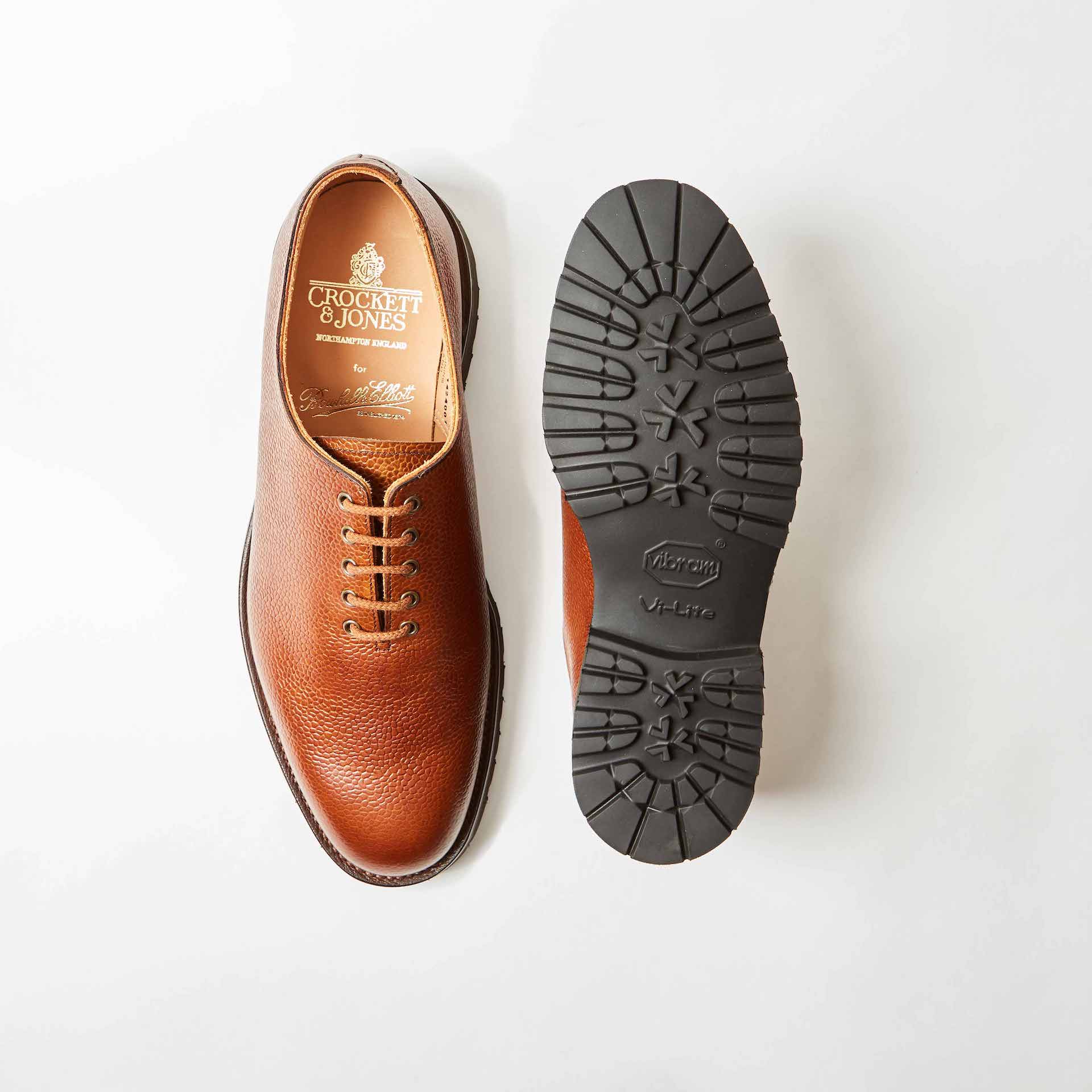 Crockett & Jones for Bowhill & Elliott - Wensum Tan Scotch Grain
