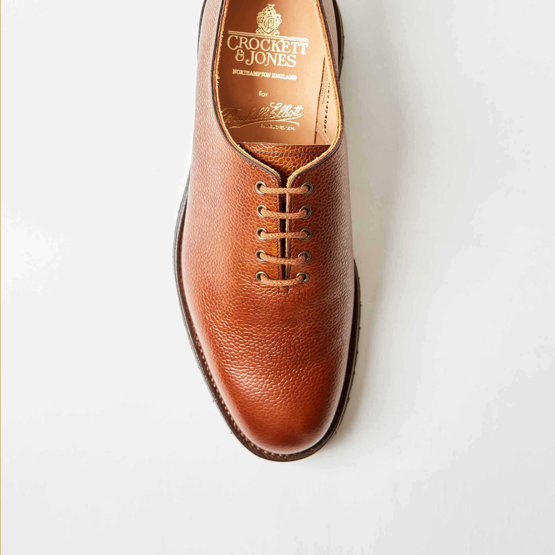 Crockett & Jones for Bowhill & Elliott - Wensum Tan Scotch Grain