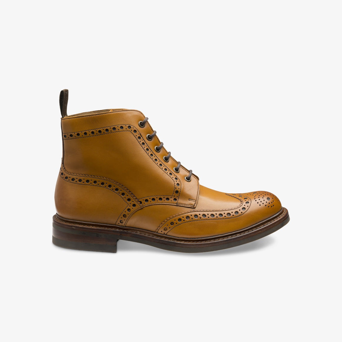 Bedale Tan Calf Leather Brogue Derby Boot