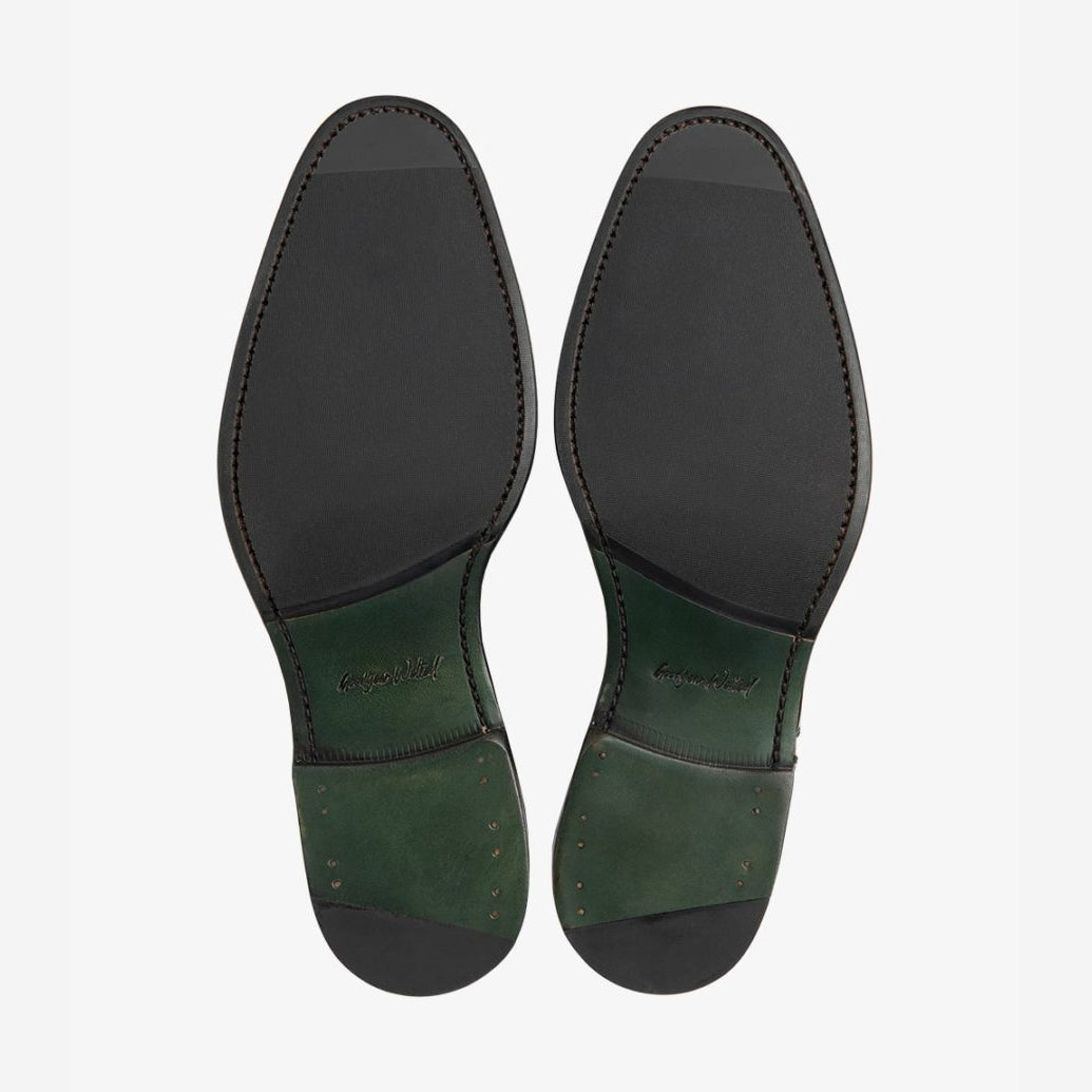 Hughes Black Calf Punched Toe Cap Oxford