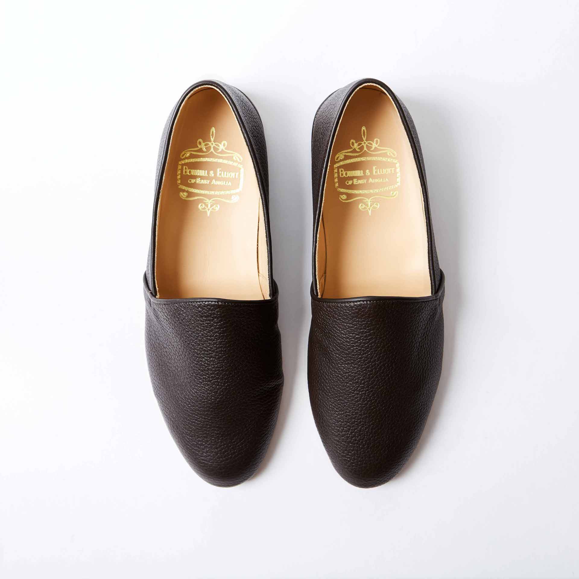 Mocha Deerskin Monk Slippers
