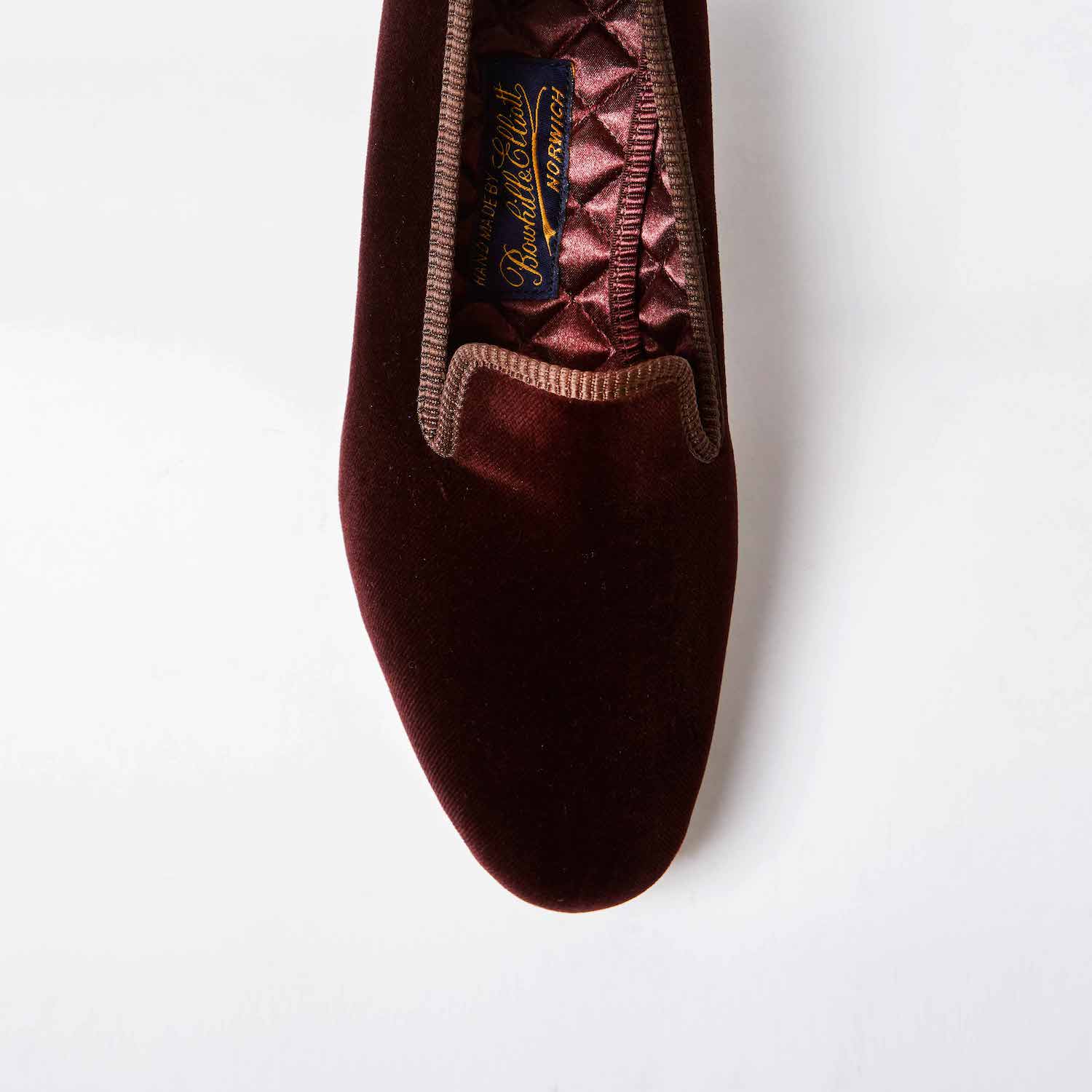 Brown Velvet Plain Albert Slippers