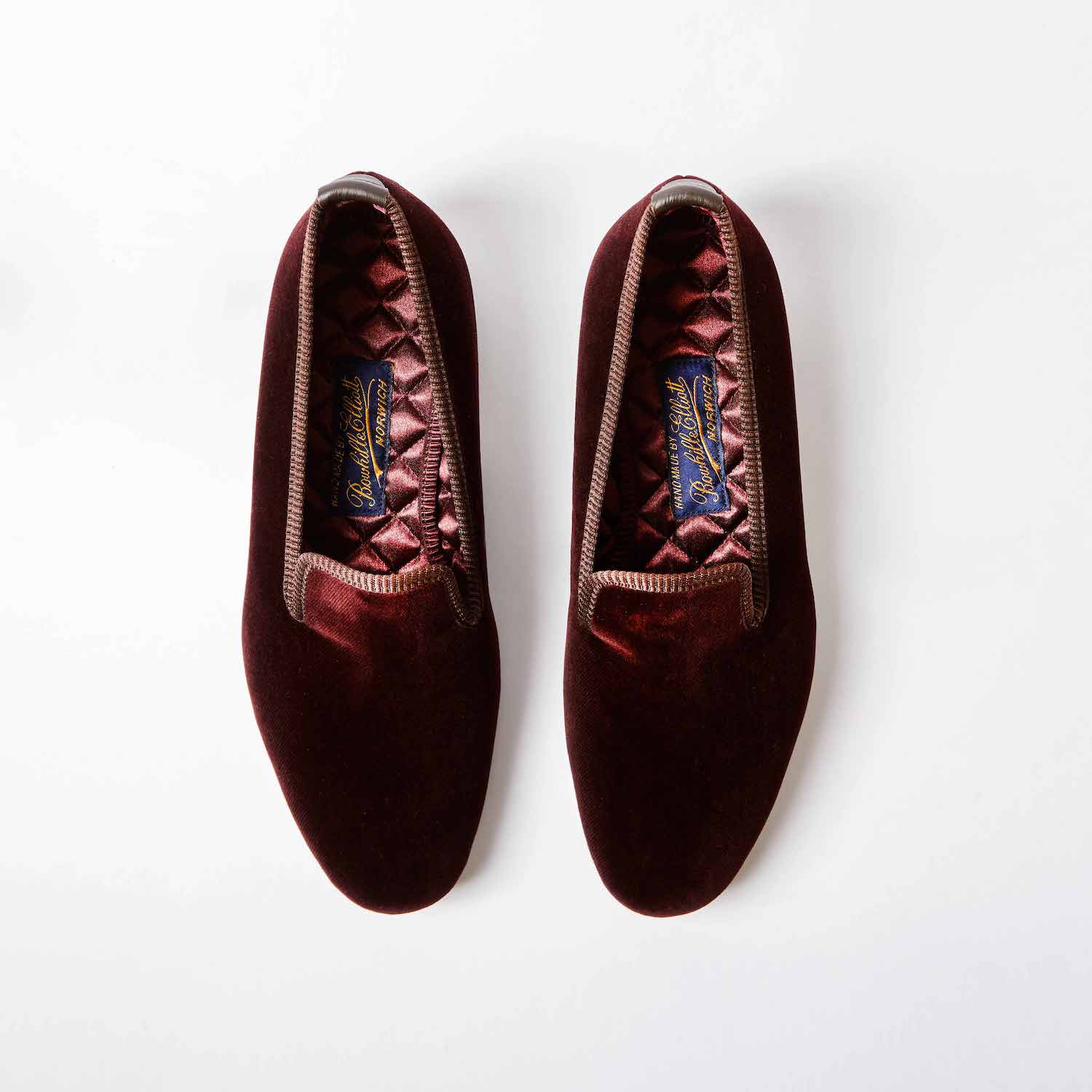 Brown Velvet Plain Albert Slippers