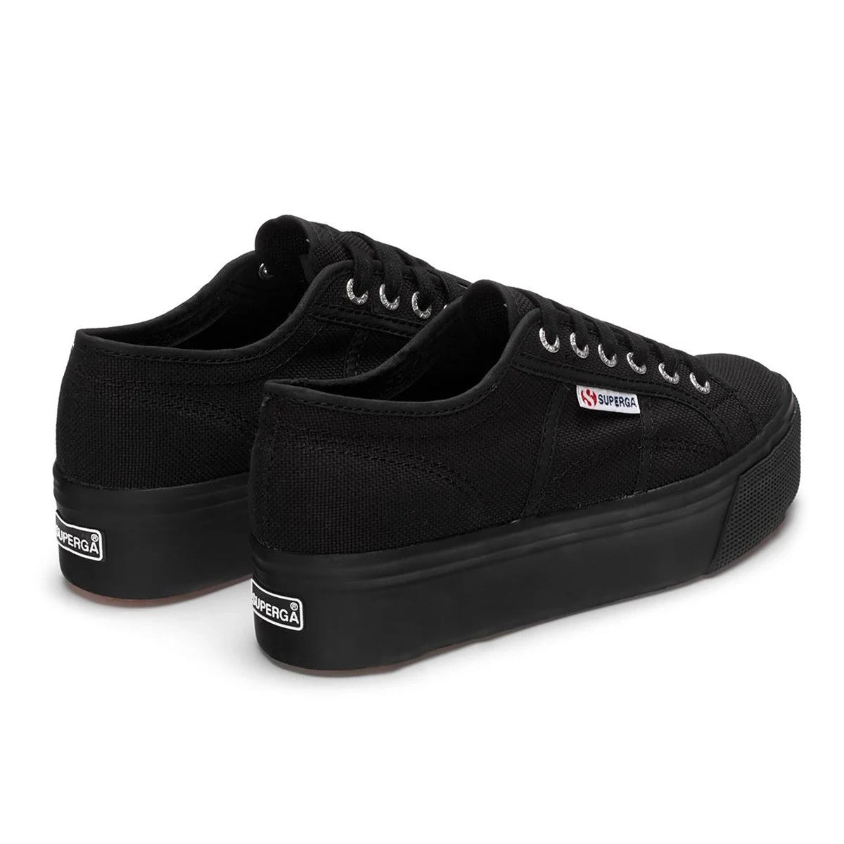Linea Up Down Black Canvas Trainer
