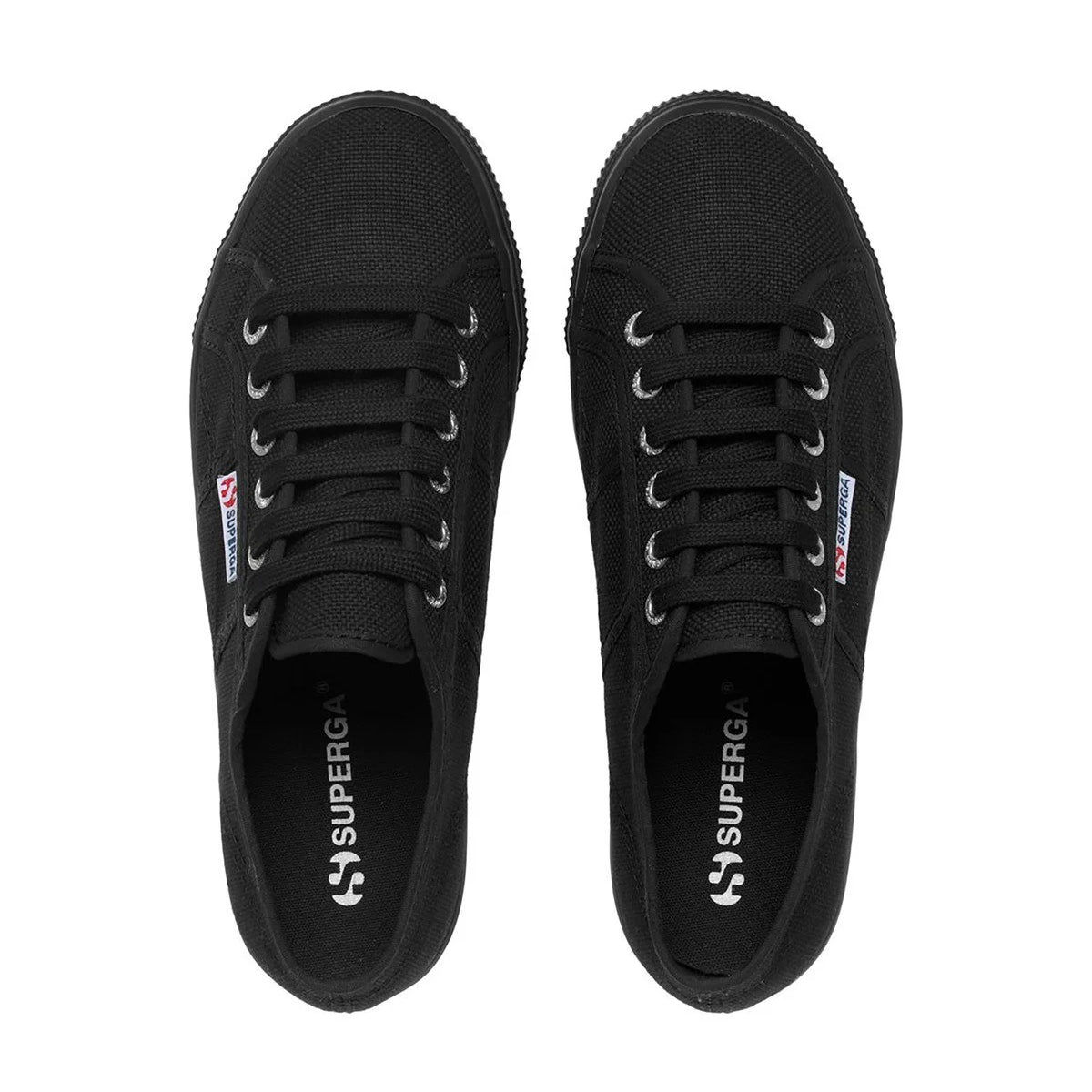 Linea Up Down Black Canvas Trainer