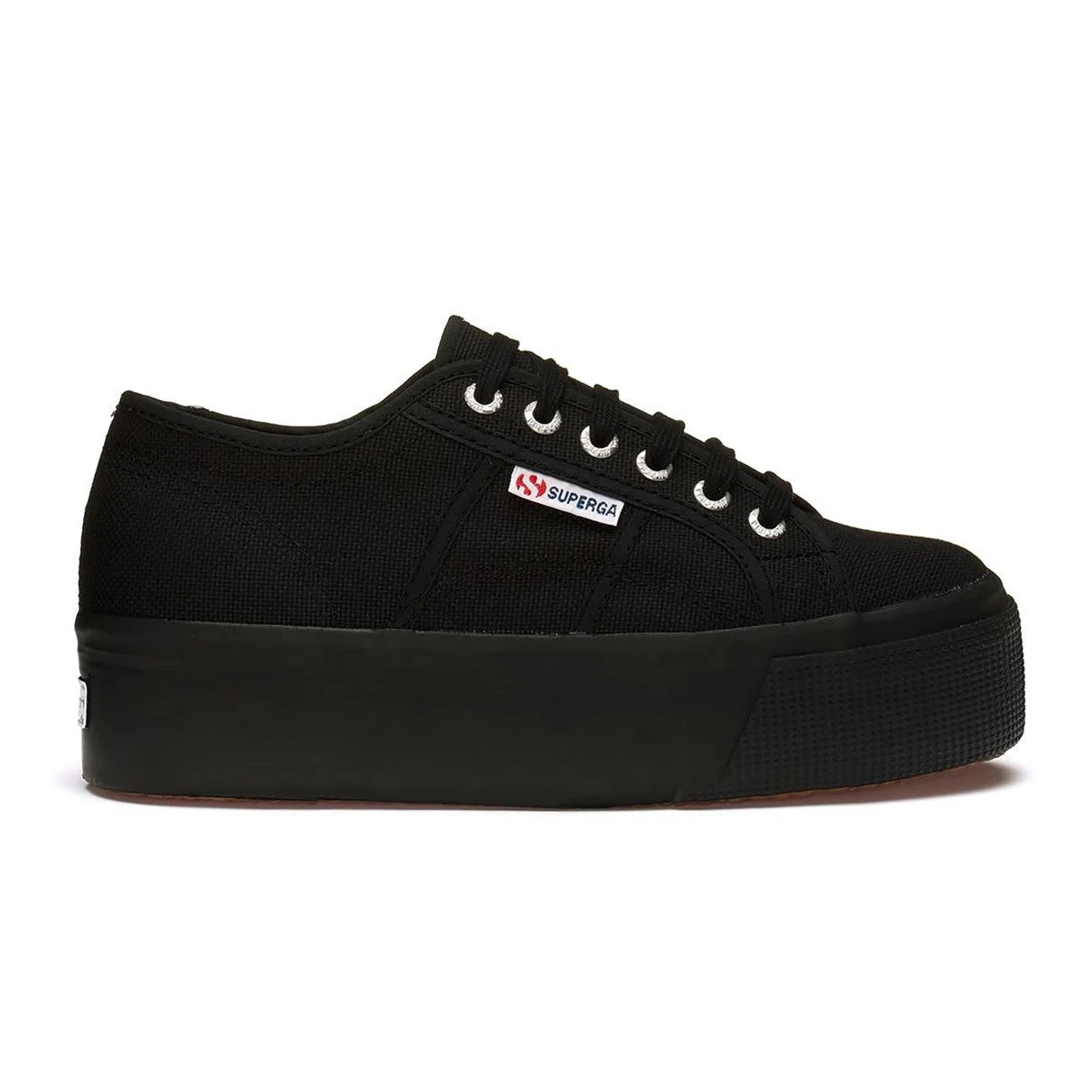 Linea Up Down Black Canvas Trainer