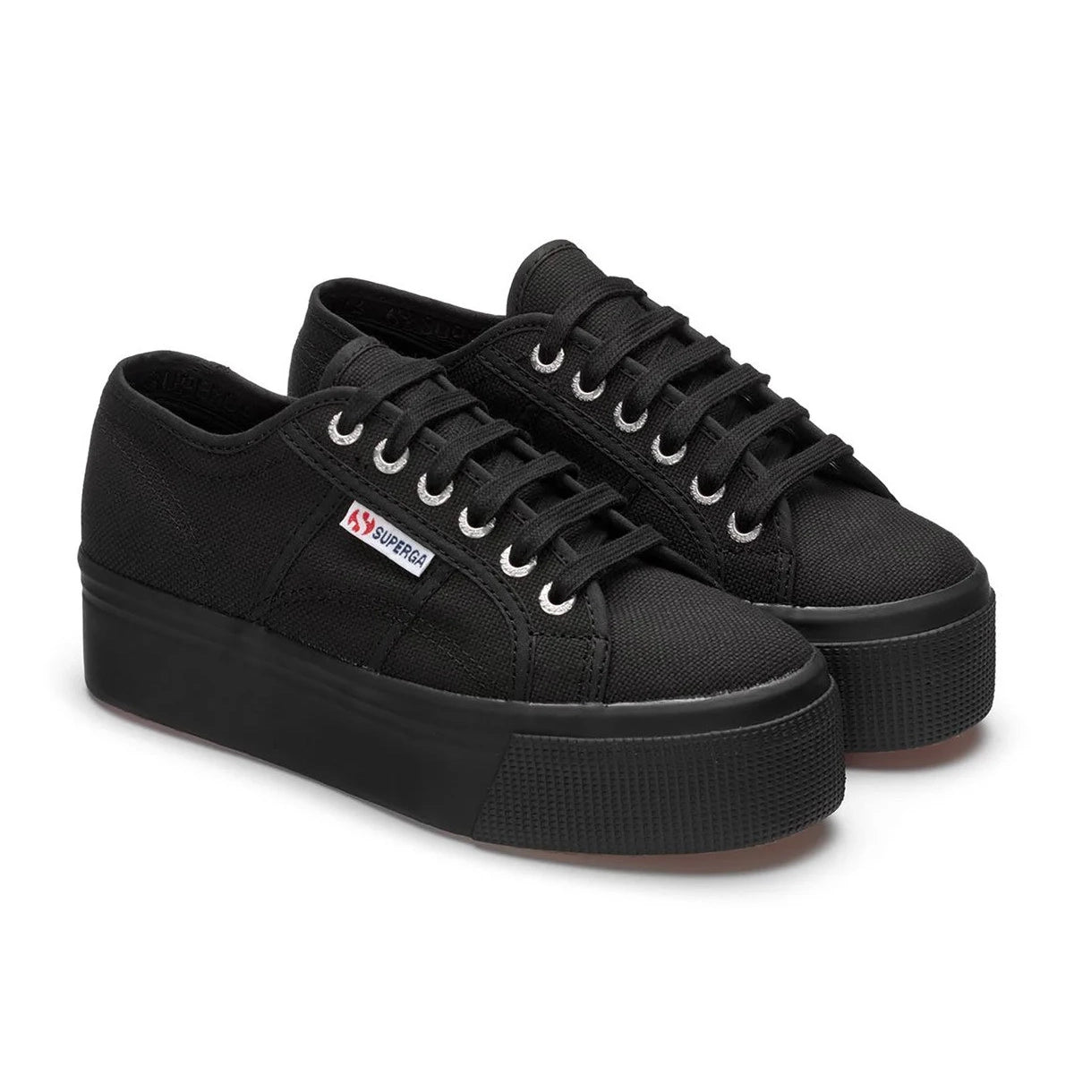 Linea Up Down Black Canvas Trainer