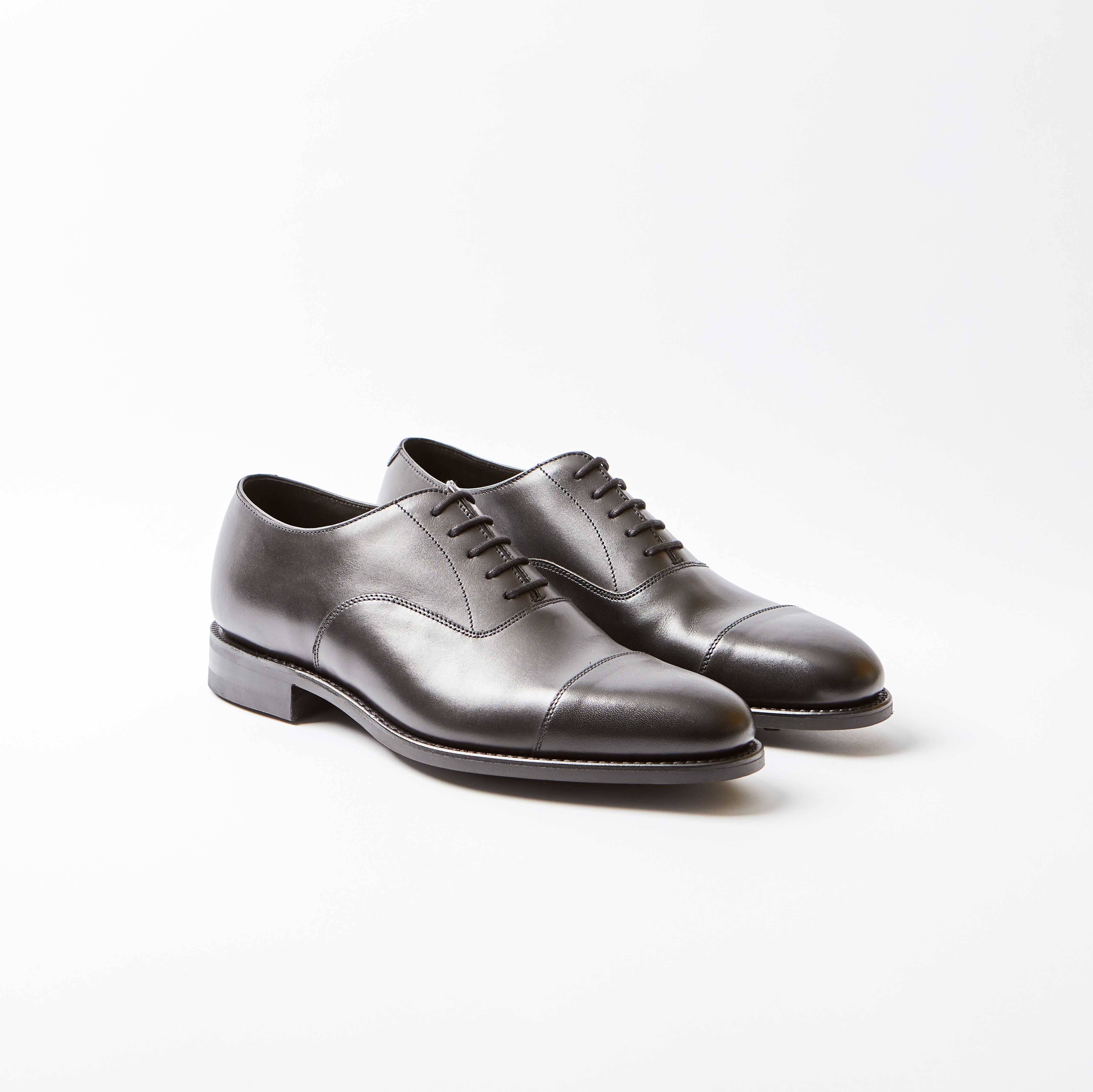 Aldwych - G Width - Black Calf Leather Oxford Toe Cap | Bowhill