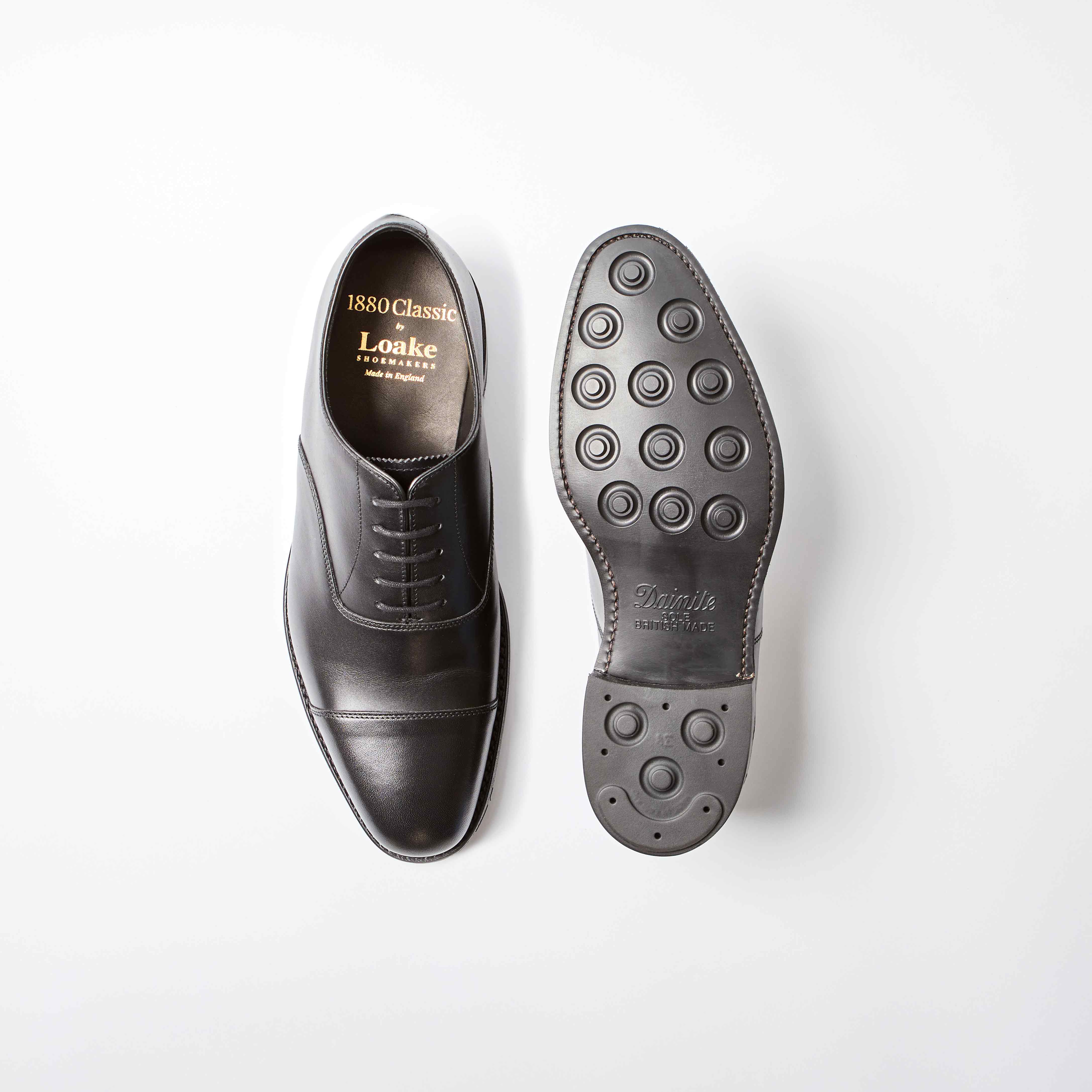 Aldwych - G Width - Black Calf Leather Oxford Toe Cap | Bowhill