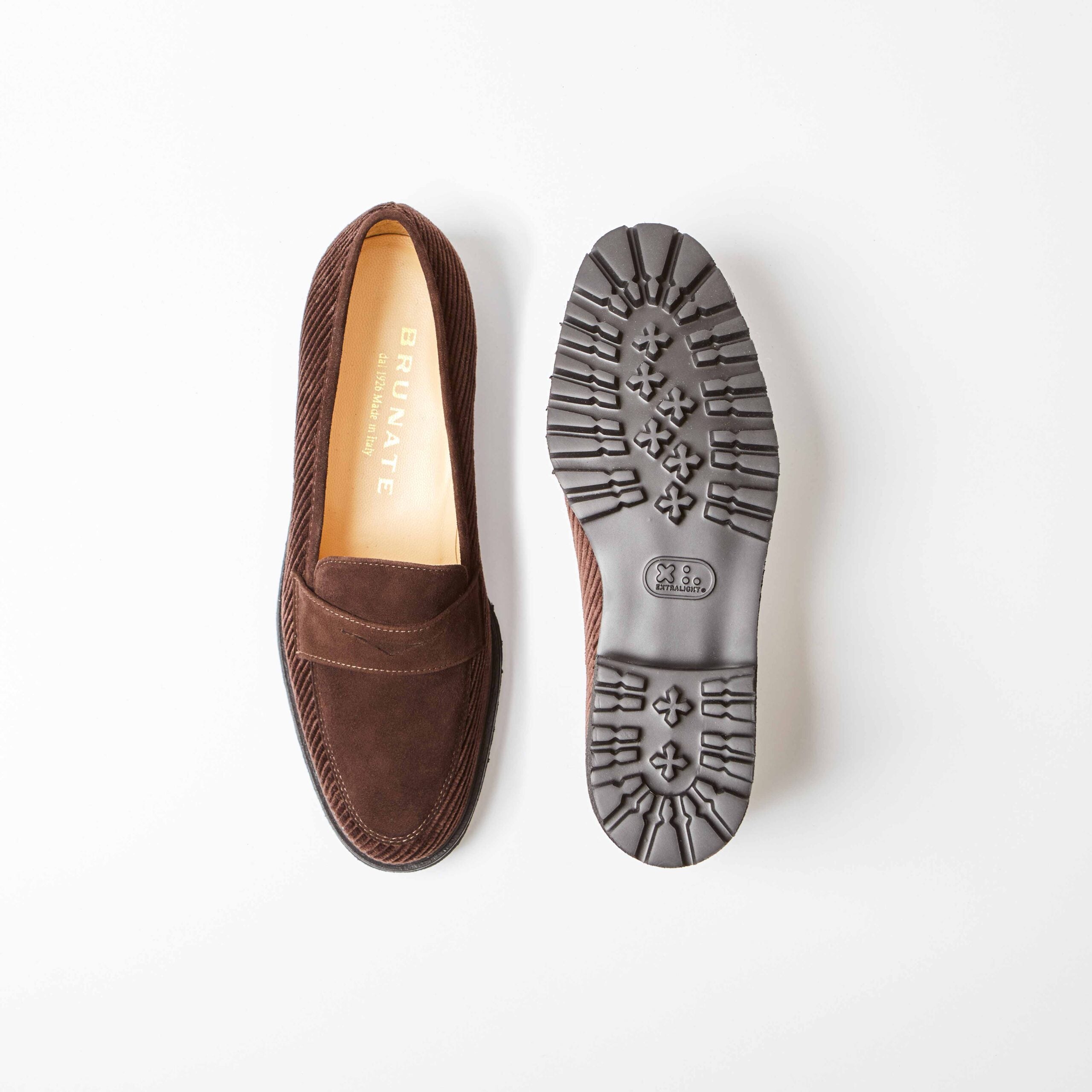 Forli Dark Brown Corduroy Suede Penny Loafer