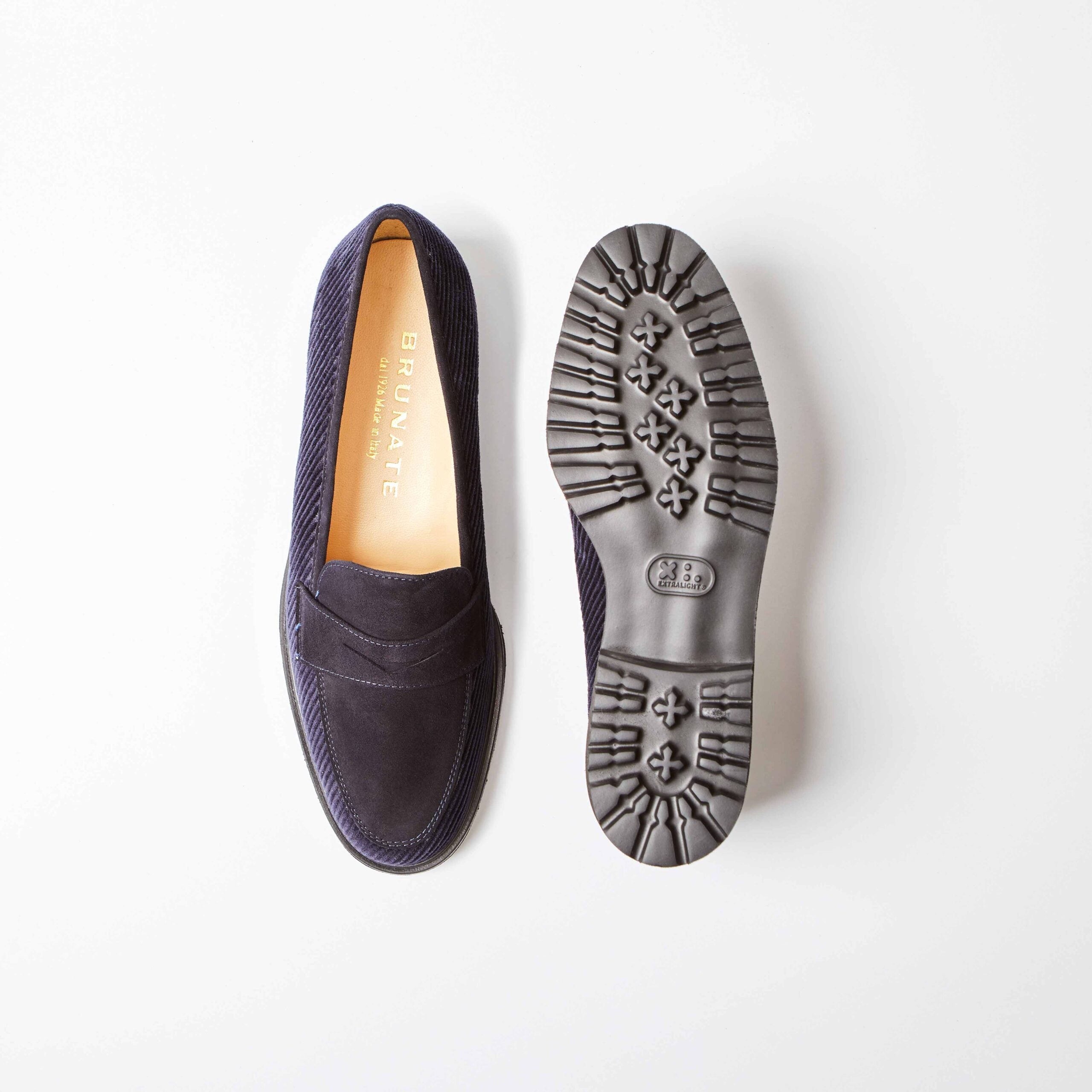 Forli Navy Corduroy Suede Penny Loafer