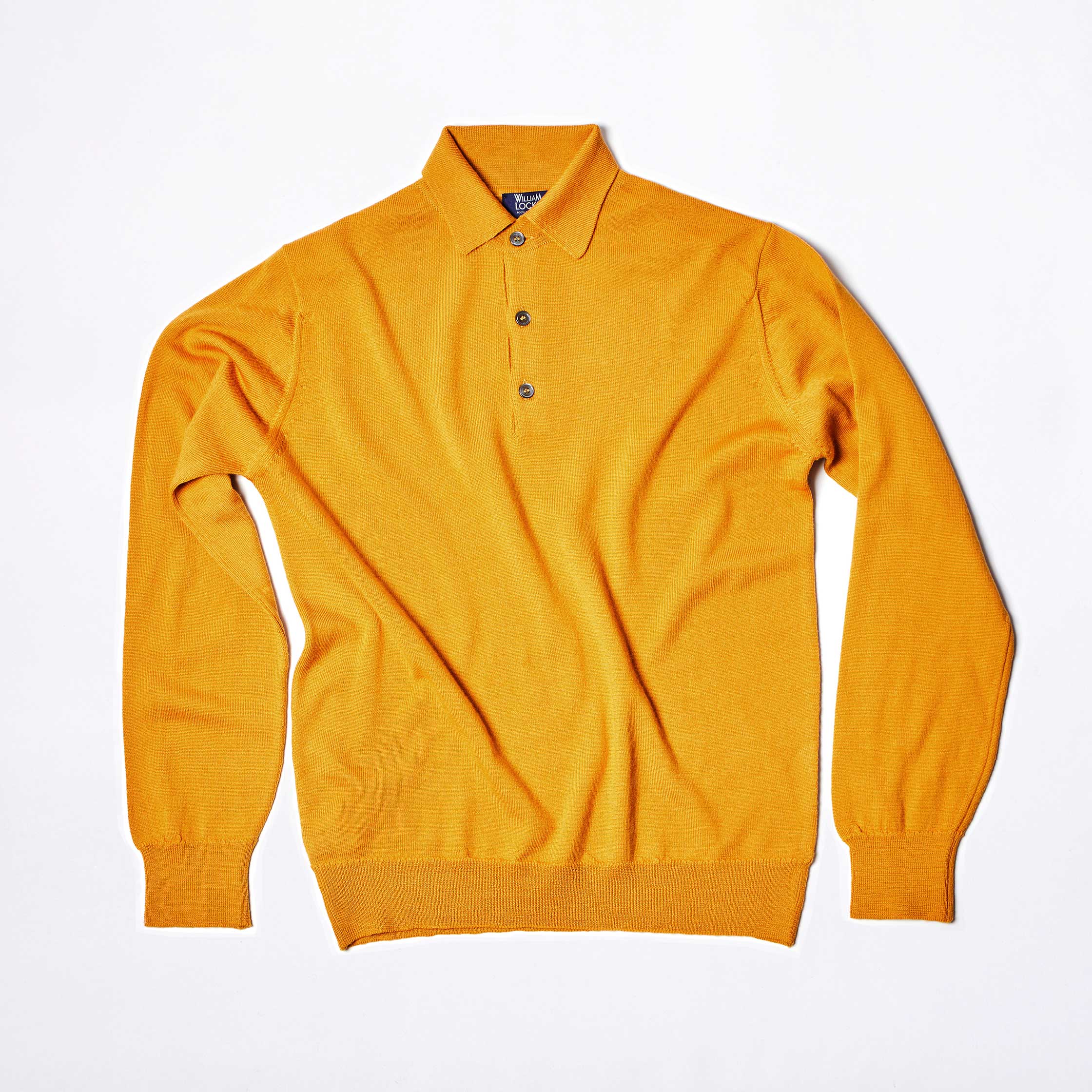 The Merino Polo in Mustard