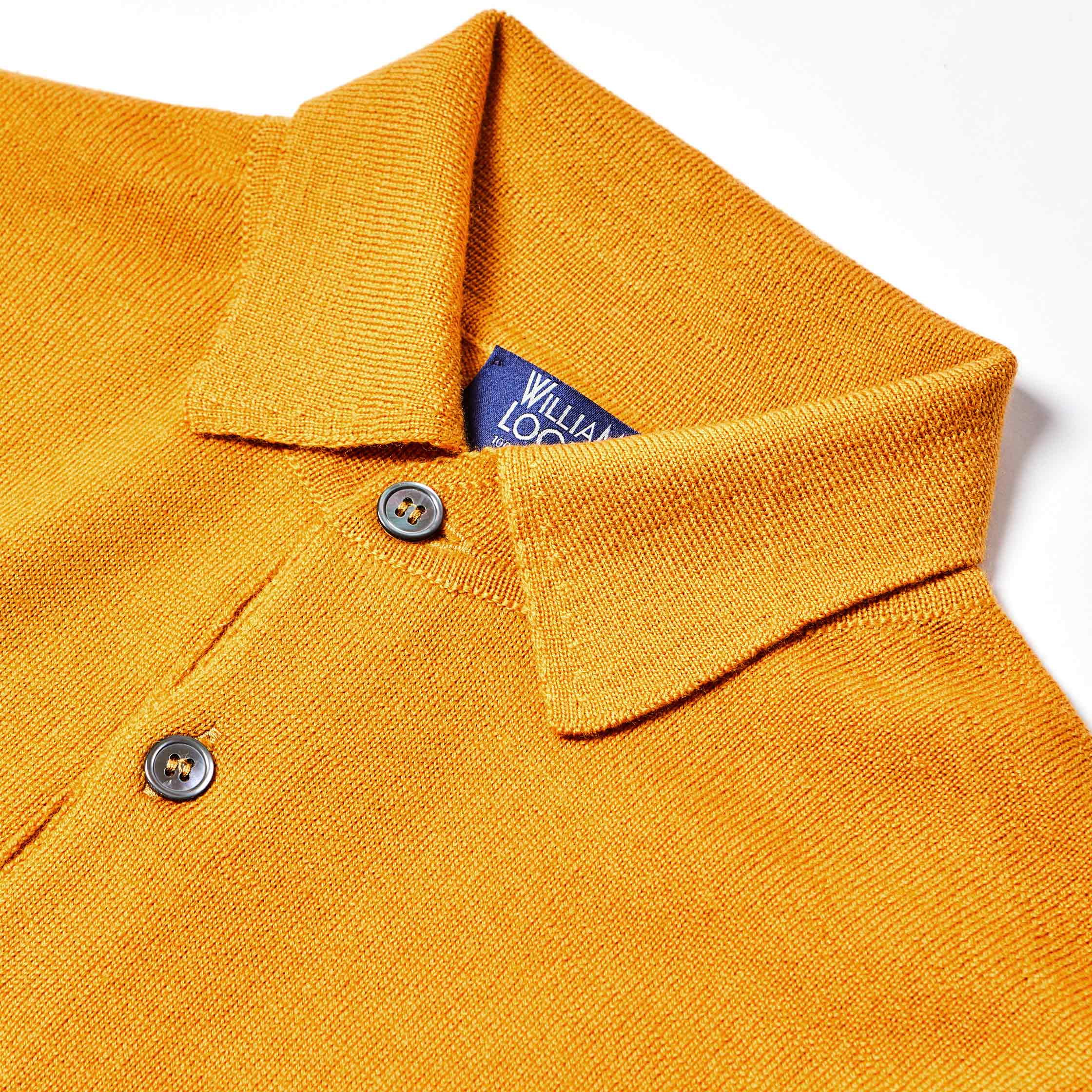 The Merino Polo in Mustard