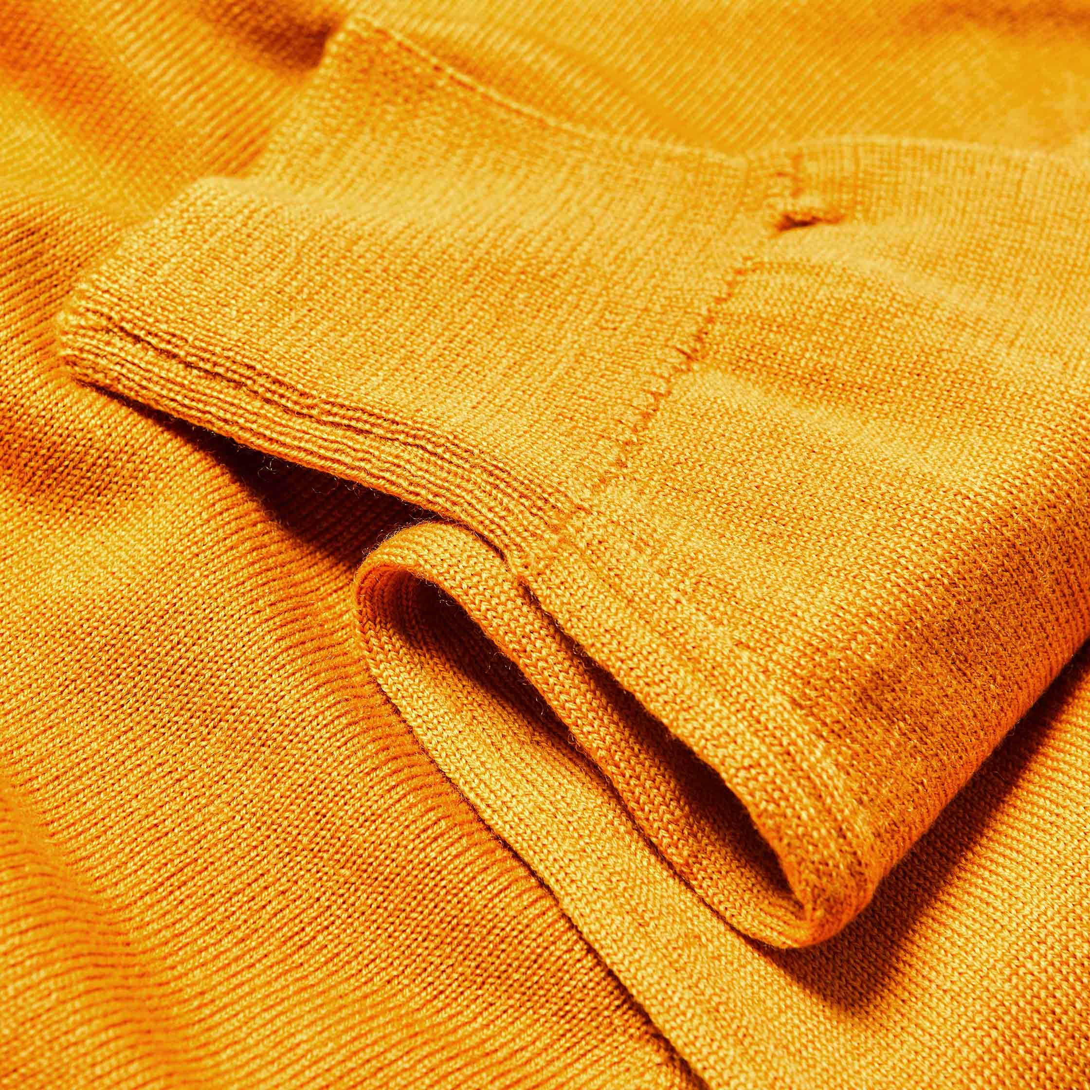 The Merino Polo in Mustard