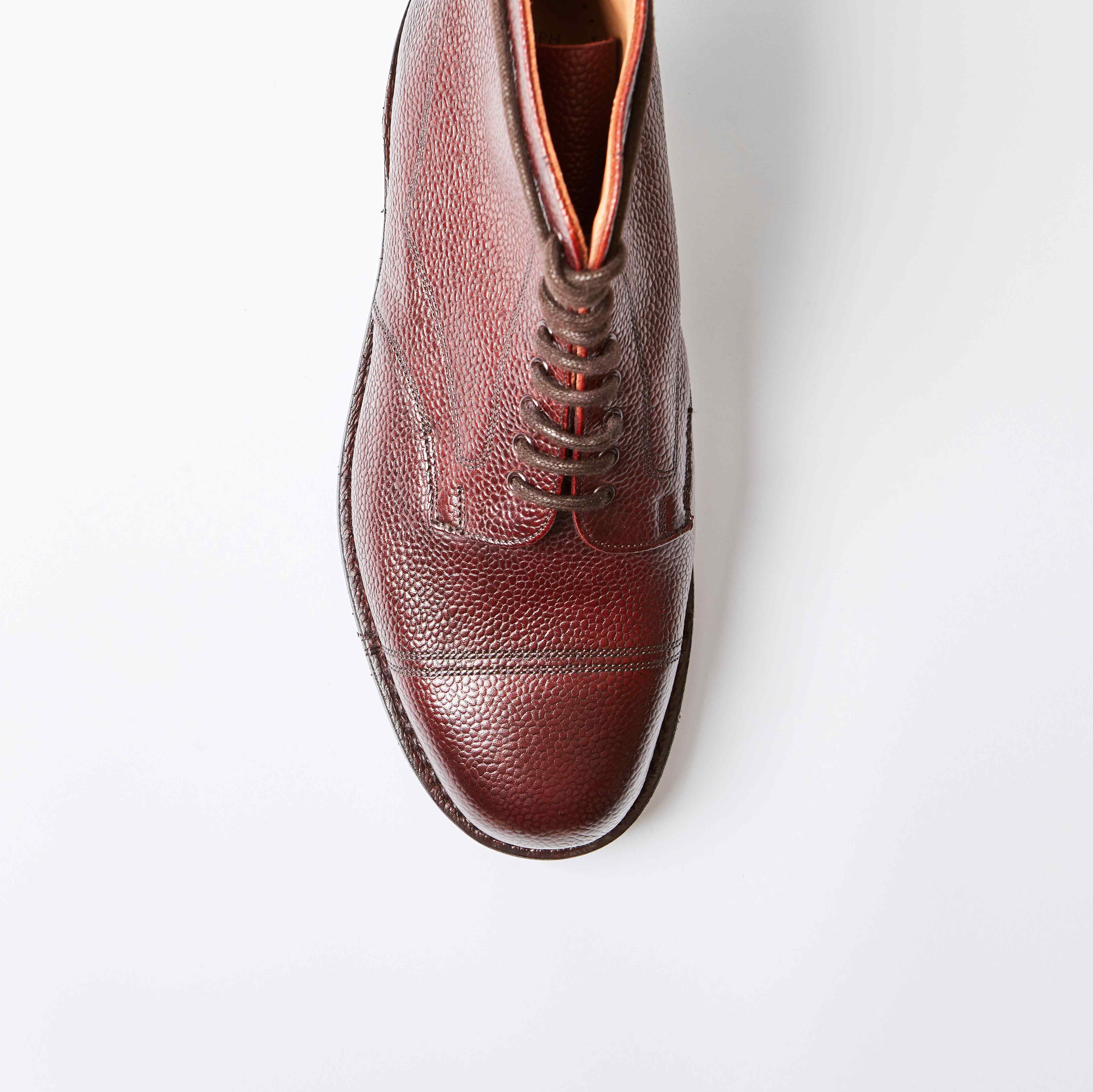 Pennine Burgundy Grain Derby Boot | Bowhill and Elliott